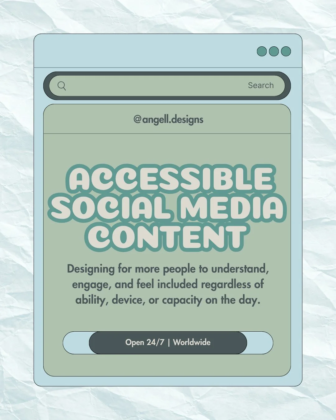 Accessible social media content is (simply put) designing so more people can understand, engage, and feel included regardless of ability, device, or how much capacity they have that day. It&rsquo;s not about making your posts &ldquo;basic.&rdquo; It&