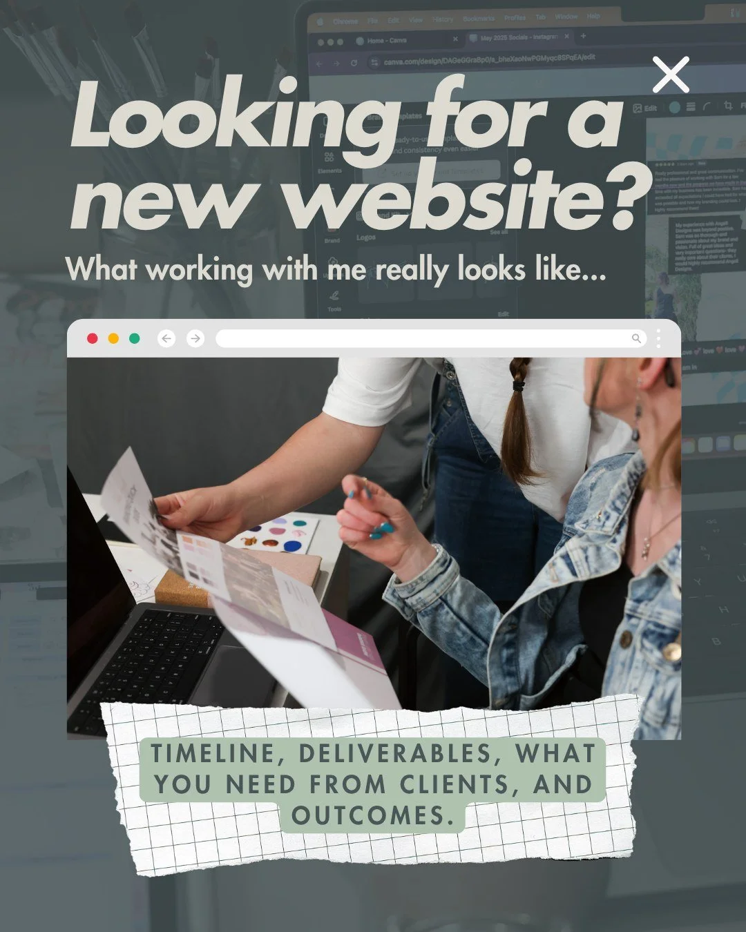 If you&rsquo;ve been putting off your website because it feels overwhelming, technical or like you need to have everything &ldquo;perfect&rdquo; before you start&hellip; this is your sign that you don&rsquo;t! Working with me is designed to feel clea