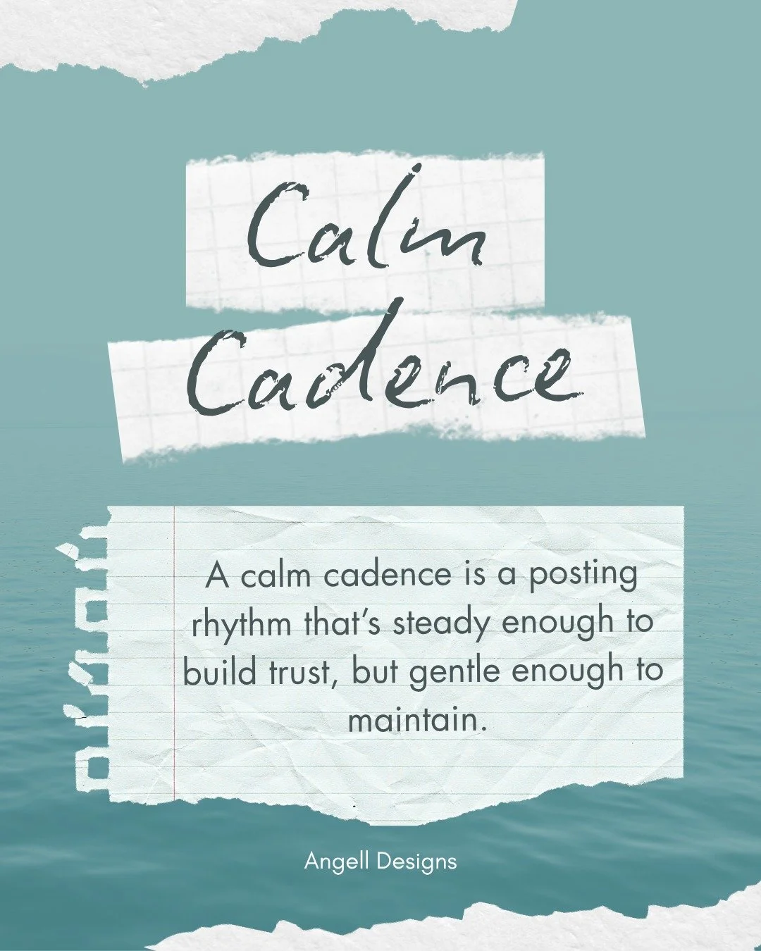 &ldquo;Calm cadence&rdquo; is my way of saying you don&rsquo;t need to post like you&rsquo;re being chased by a bear. You need a rhythm you can actually live with. Consistency should feel steady, not punishing especially in health and wellness spaces