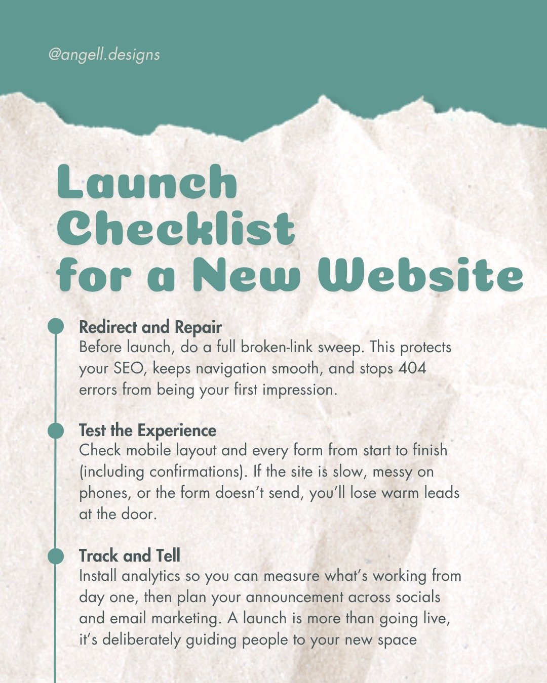Launching a new website is really REALLY exciting&hellip; 

and also the moment where tiny forgotten details can jump out like a horror movie cameo. A solid launch checklist means your shiny new site doesn&rsquo;t go live with broken links, missing f