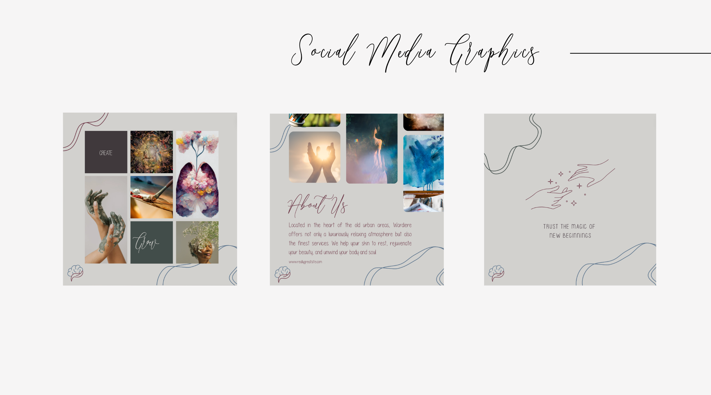 Hands On Holistic social media strategy social media graphics page