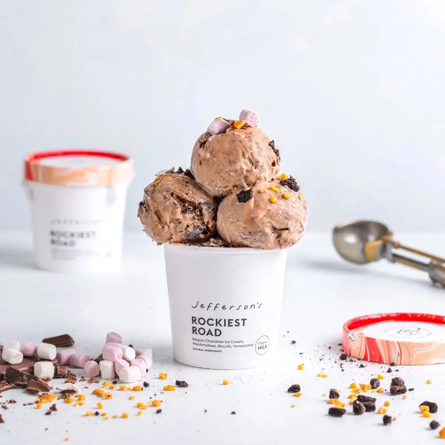 &ldquo;Ben &amp; Jerry&rsquo;s Phish Food on steroids.&rdquo;
Well, we&rsquo;ll take that. 😂
.
.
Our Rockiest Road made it into The Guardian&rsquo;s big ice cream taste test this week. It may not have completely swept the tester off her feet, but th
