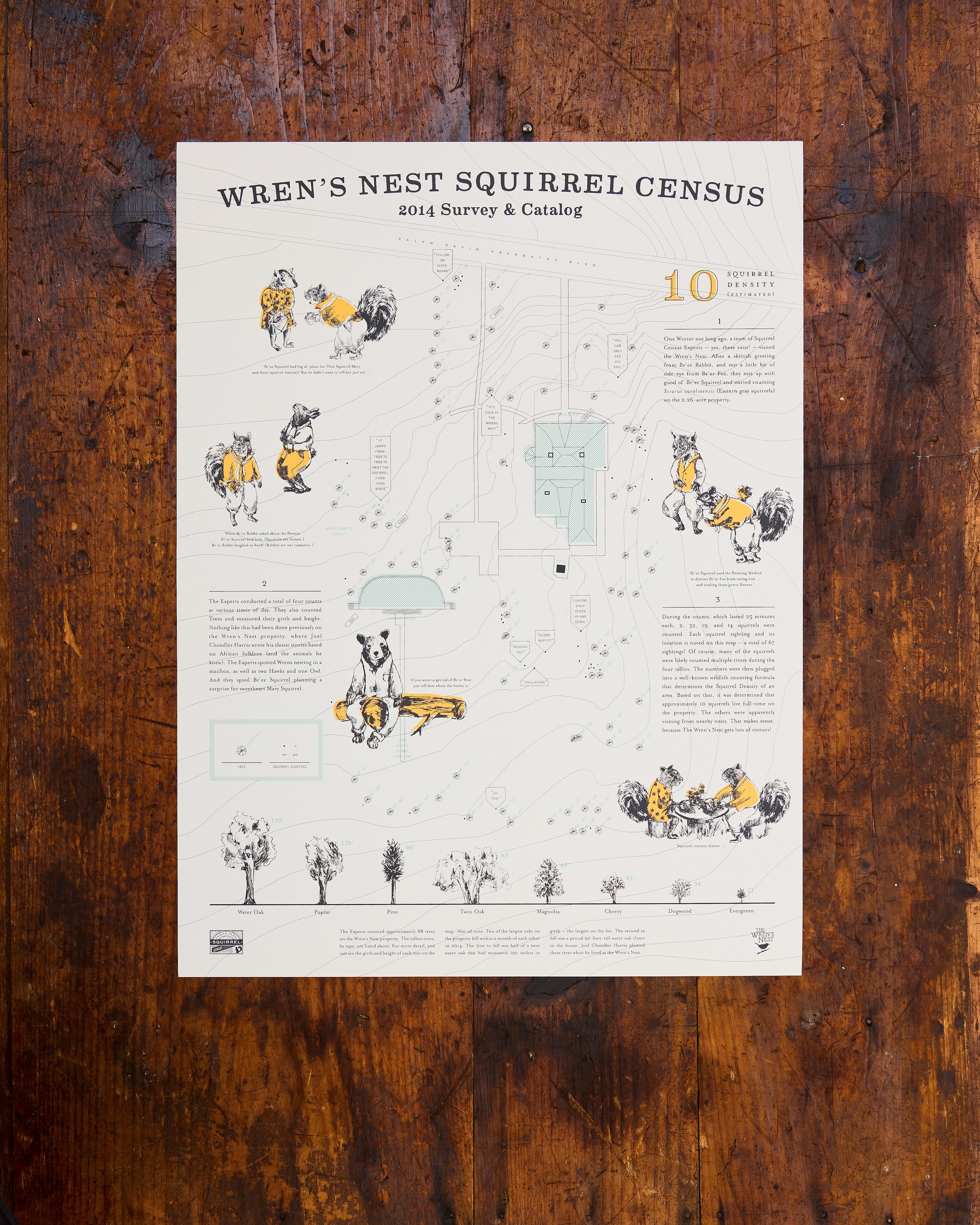 The Wren's Nest Squirrel Census Poster