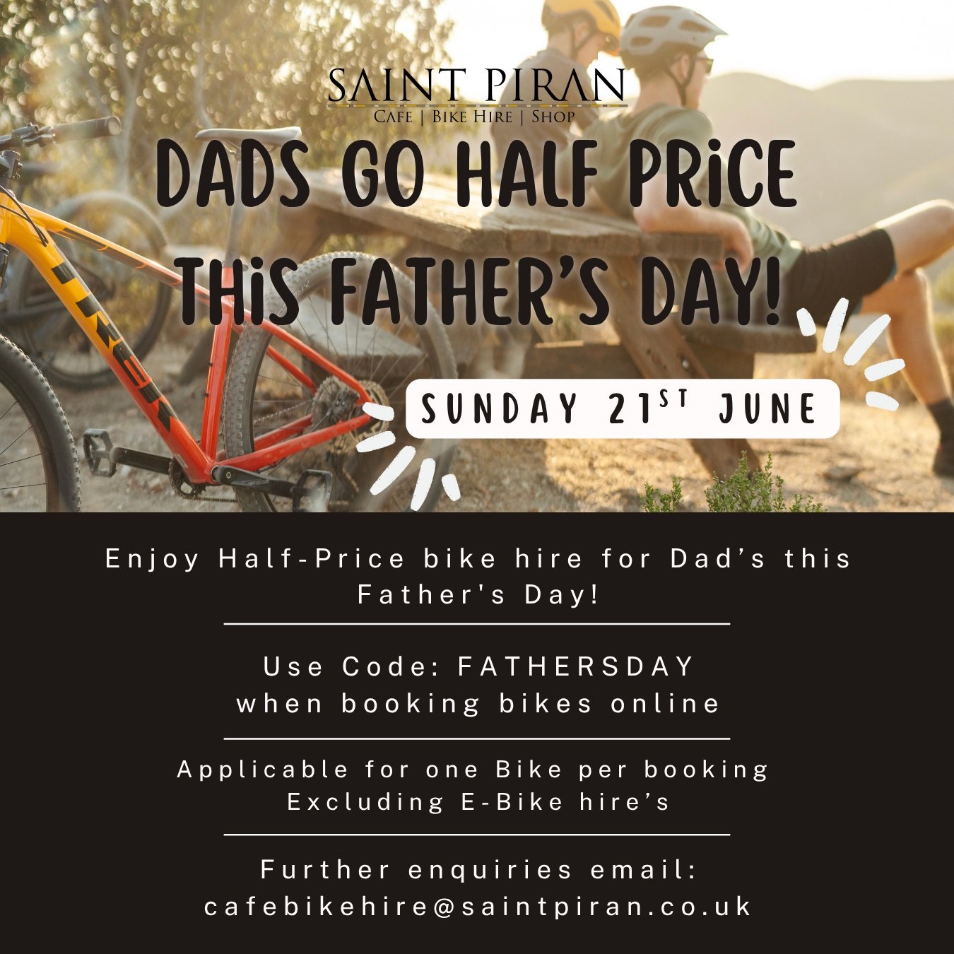 Fathers Day Bike Hire special