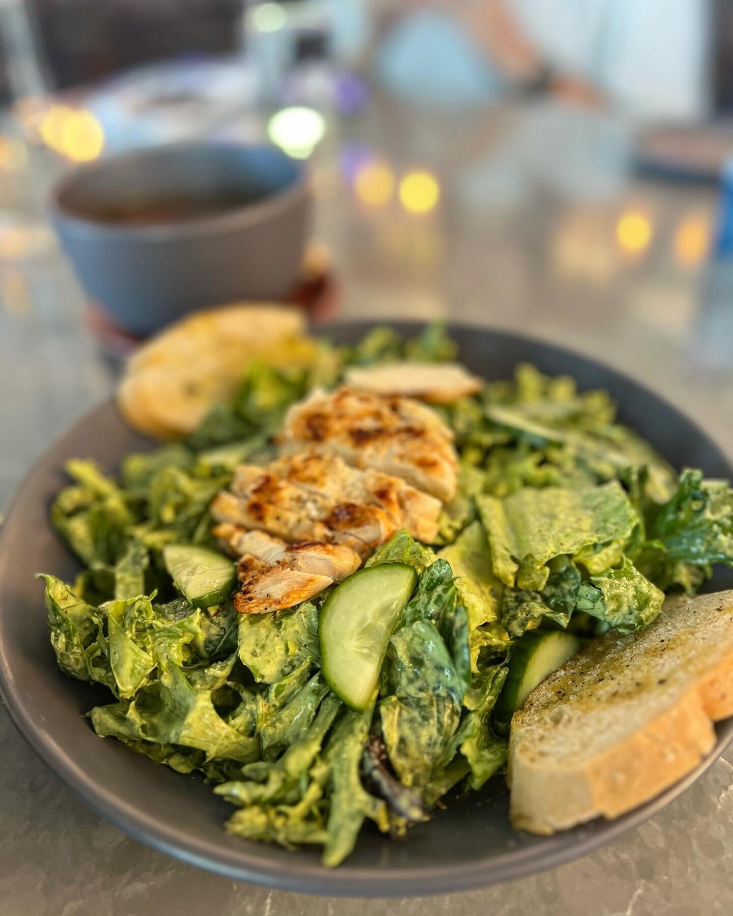 New Salad 🥗 Special!

✨ Green Goddess Salad made with mixed greens, spinach, grilled broccolini, and cucumbers mixed in a green goddess salad. Take it to the next level with grilled chicken!