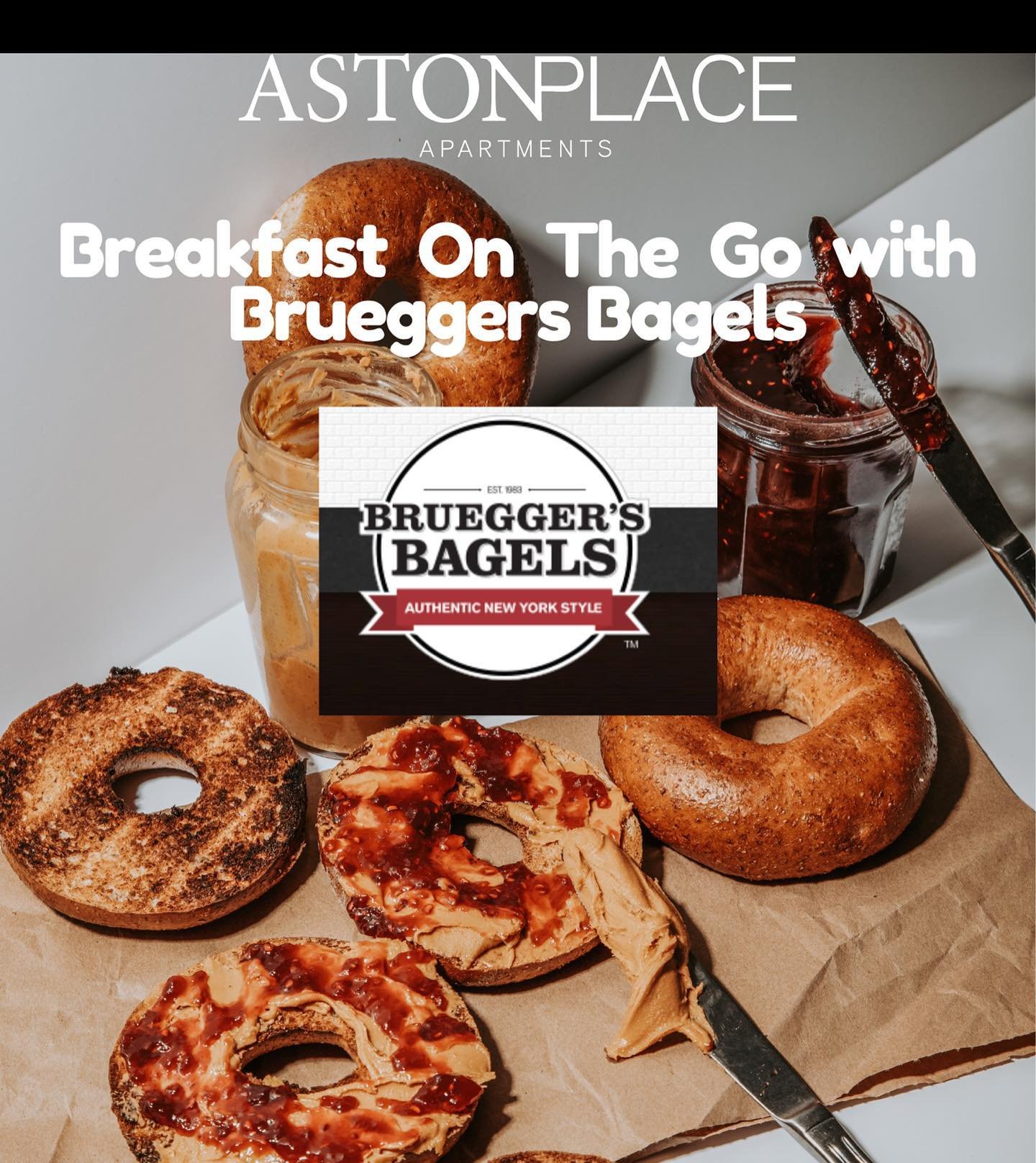 Breakfast on the Go the morning with Bruegger&rsquo;s Bagels @brueggersosu 🥯🥯🥯#bagels#shortnorthcolumbus #columbusapartments