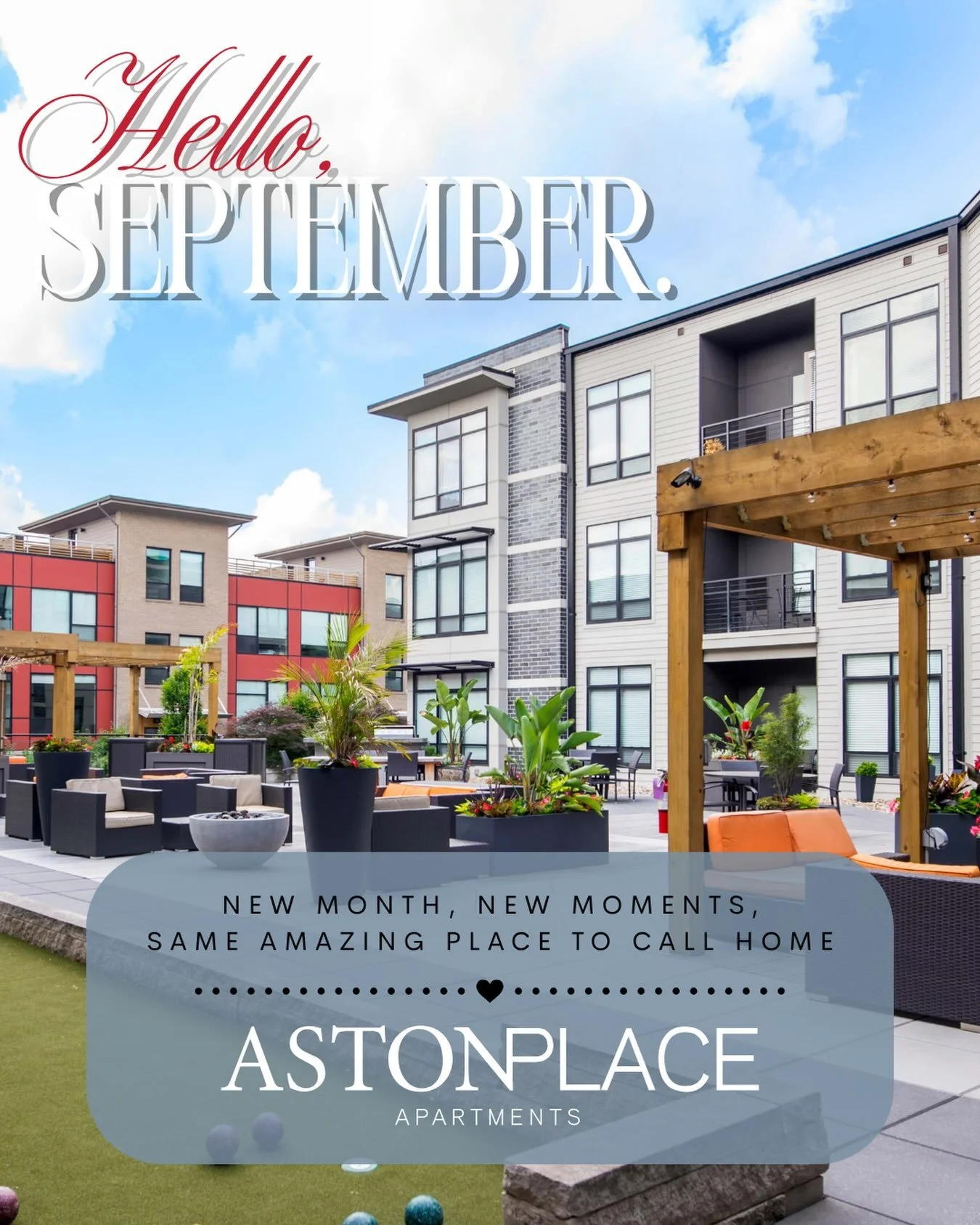 Hello, September! 🍂✨ A new month, a fresh start, and plenty of moments to enjoy at Aston Place. 🤎