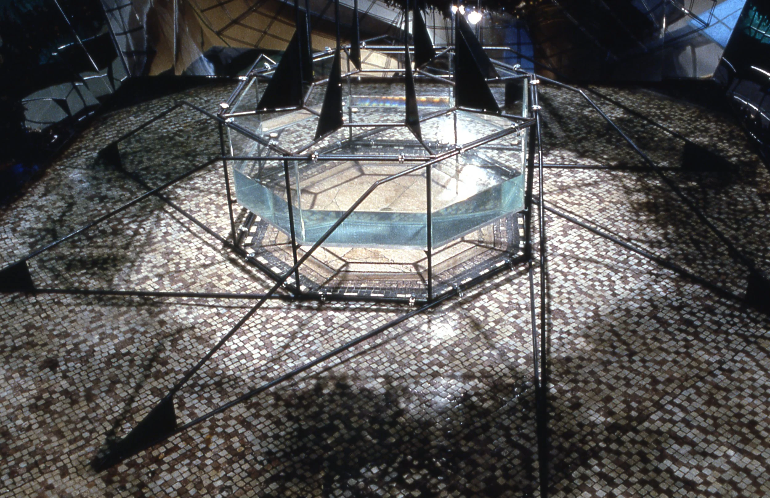The water vessel was placed directly atop the octagonal space where the original heating element for the Mt. Royal Station was located.