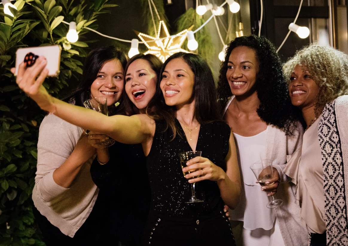 Group of women taking selfie