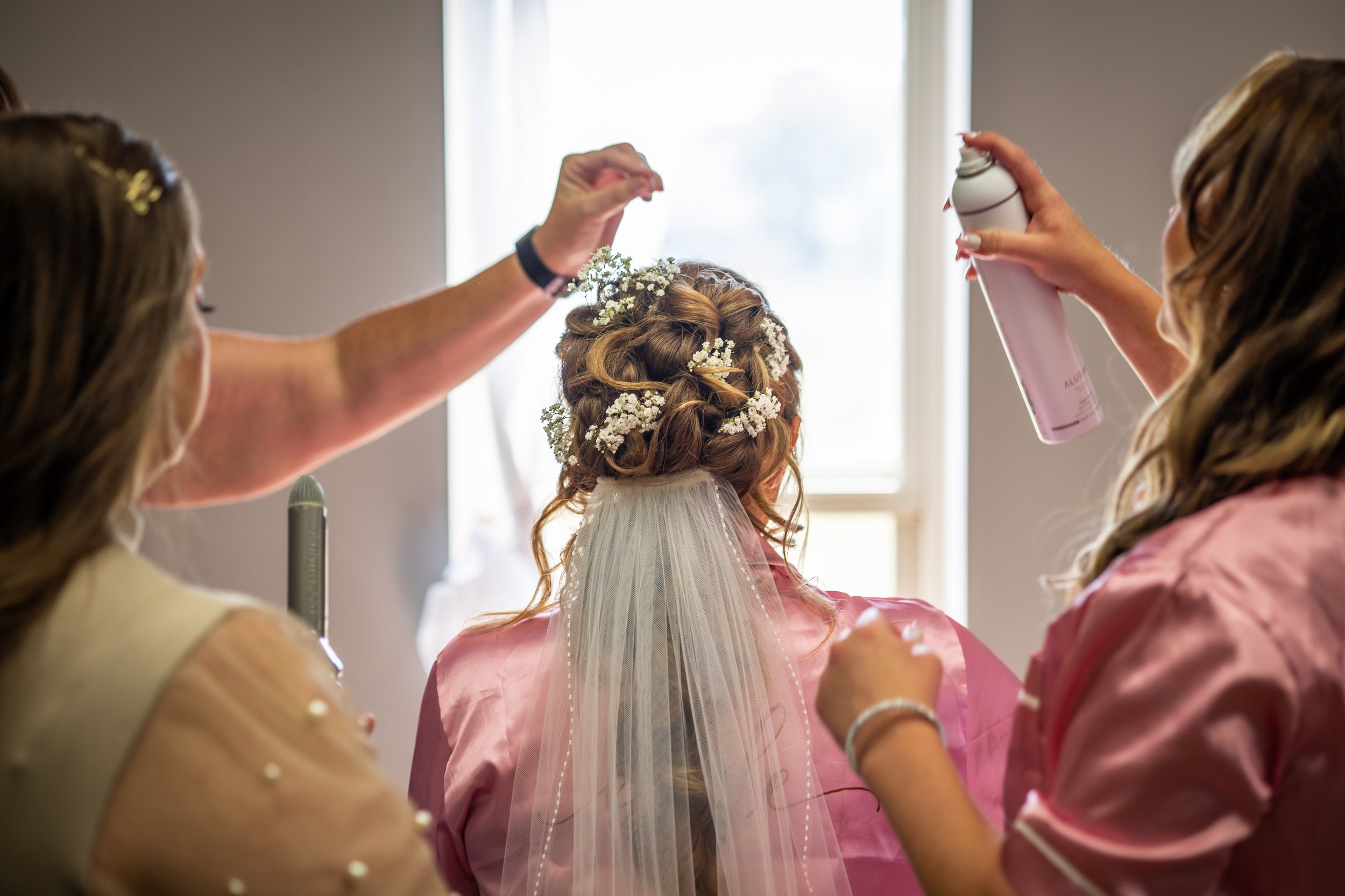 A Bride preparing for her wedding day