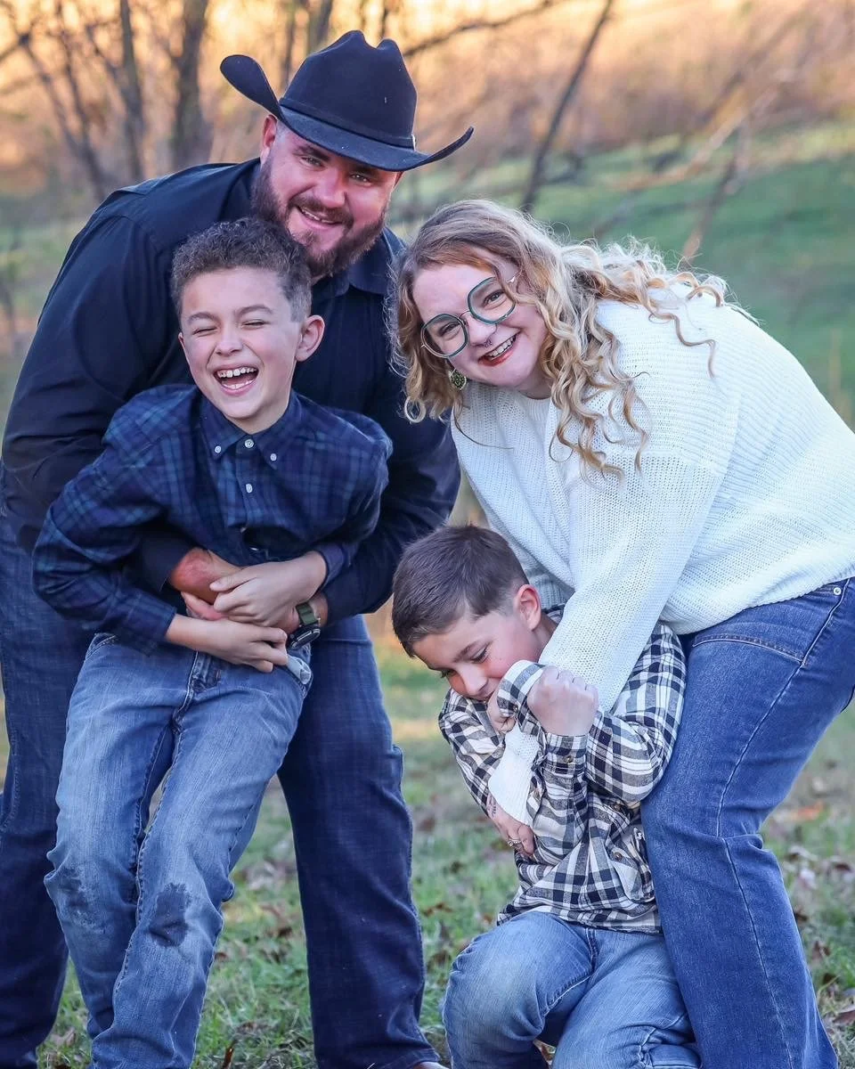 Playful Lifestyle Photo, family of four