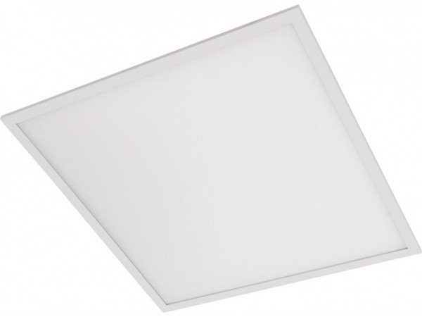 Square ceiling light panel with a white border and diffuser.