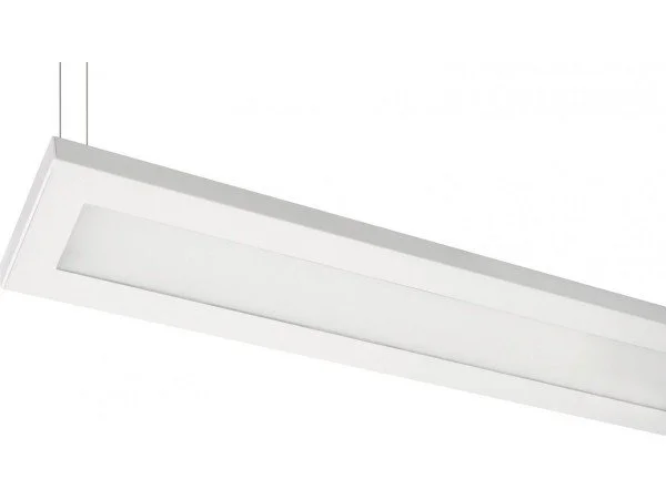 A modern rectangular LED ceiling light fixture. Surface or Suspended
