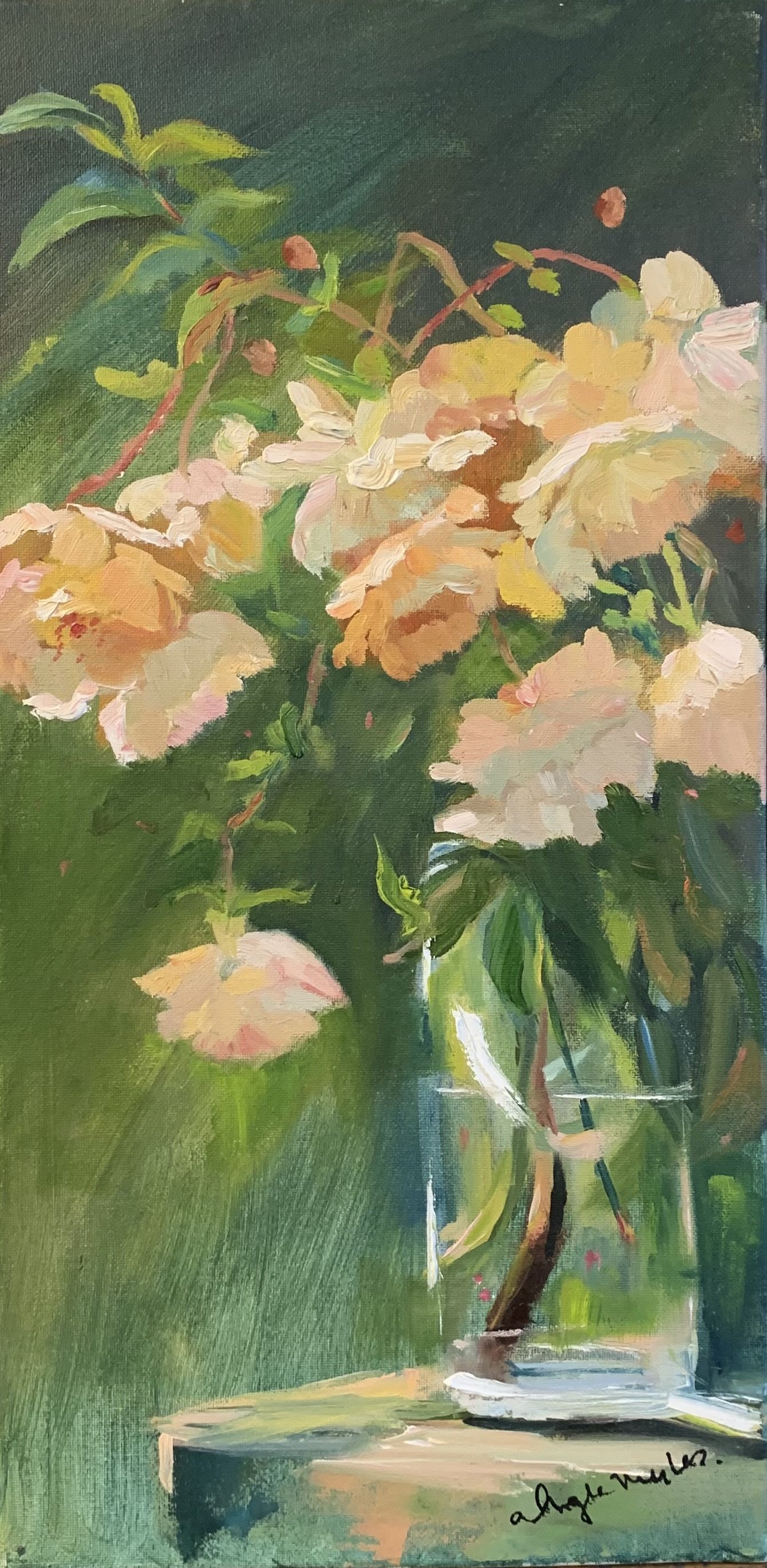 Yellow Roses  Oil on Canvas