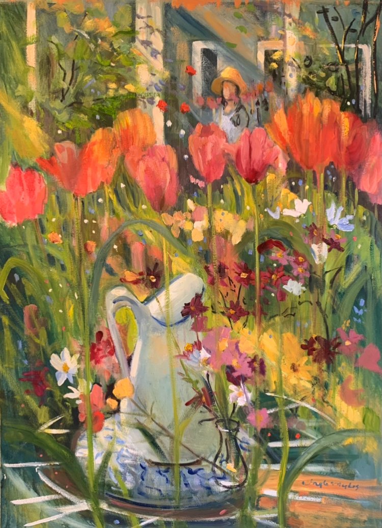 Everything Blooms  Oil on Canvas  new to Reilly's Antiques