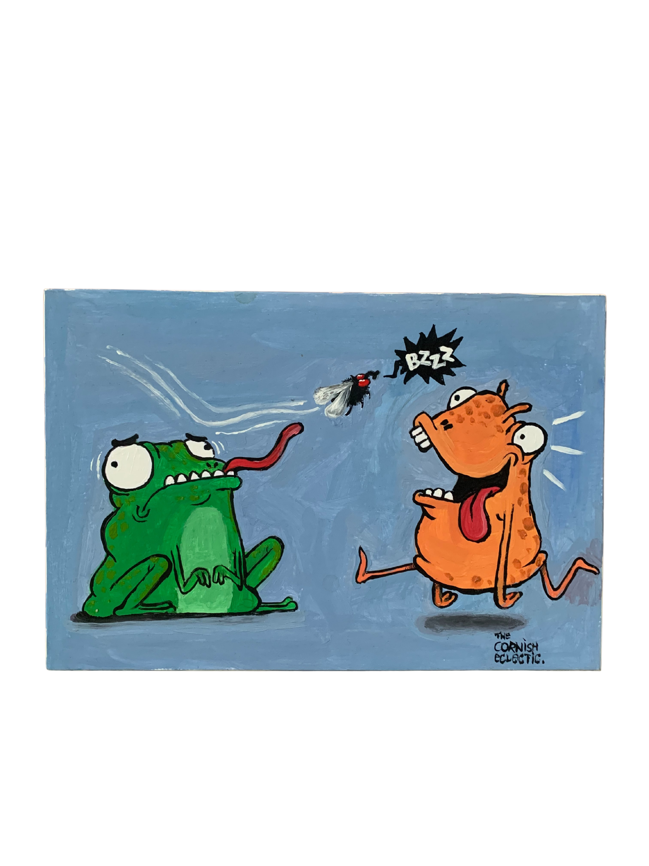 "Bzzzzz" (Acrylic on Canvas Board 25.5cm x 30cm)