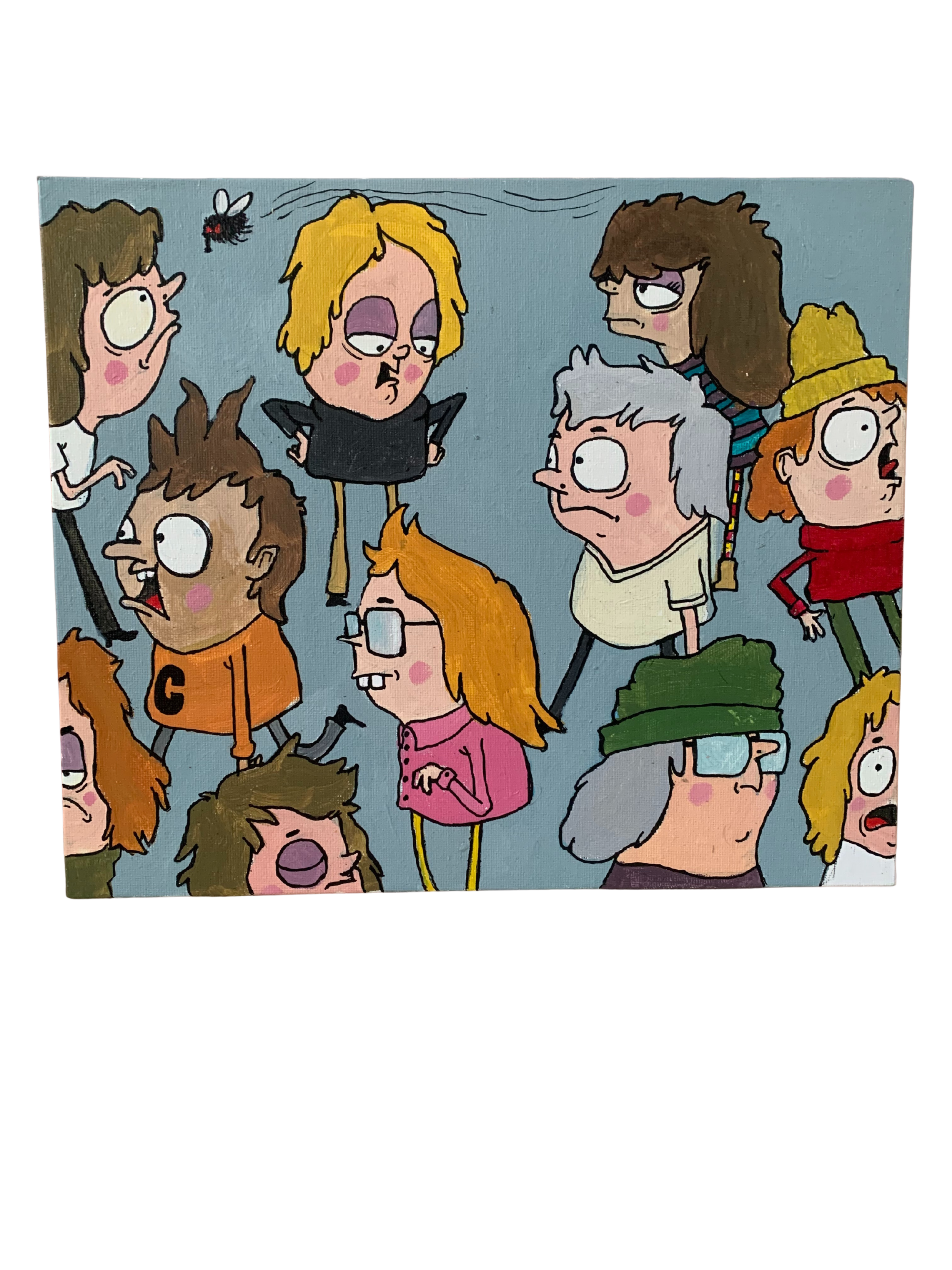 "In a Cornish Country Town 2" (Acrylic on Canvas Board 25.5cm x 30cm)