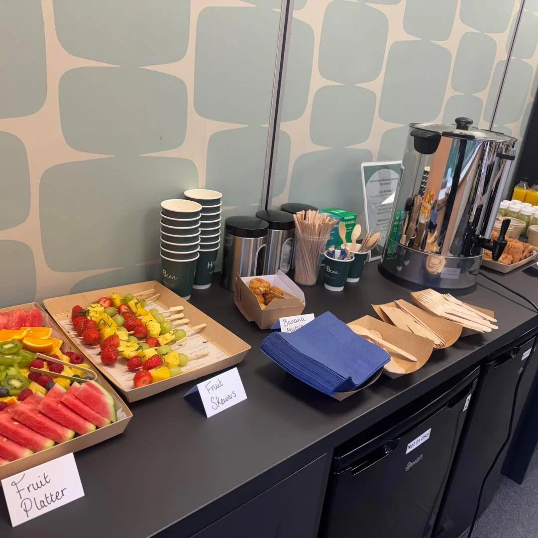 Last week we catered for Holland &amp; Barrett supplier day!🤩 (pics taken mid buffet!!)

Clare provided us with the brief &lsquo;fresh, nutritious and energy boosting&rsquo;🌱 We had a quick turnaround to get this one ready, but the feedback was fan