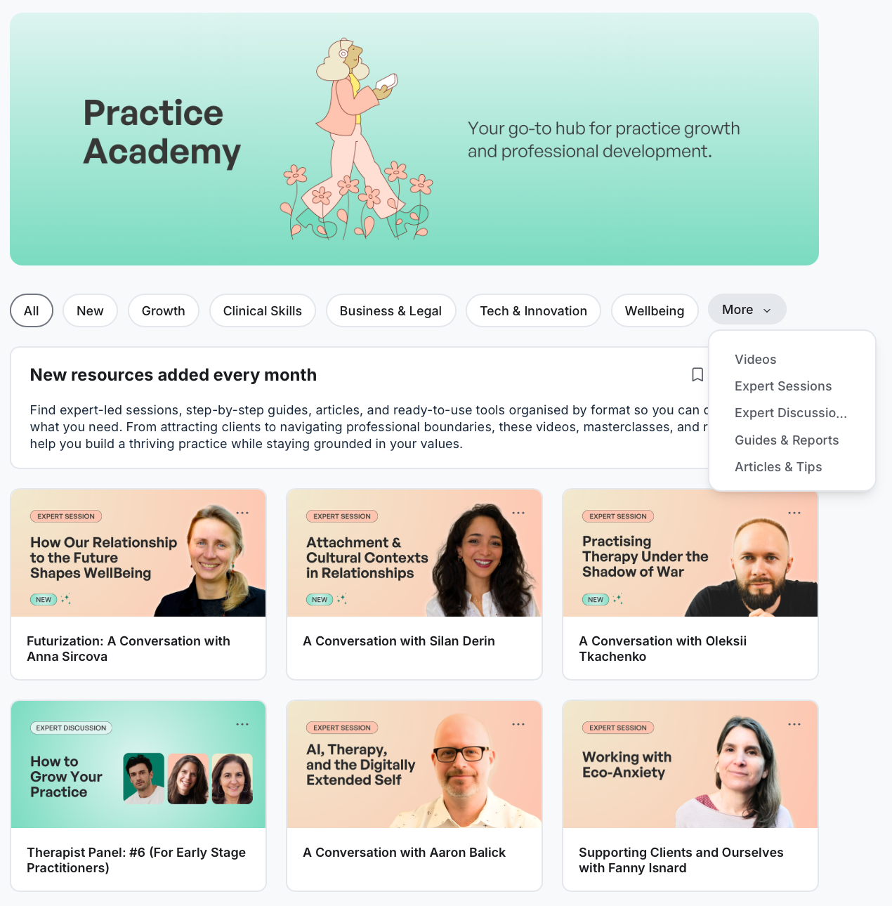 Practice Academy: Format taxonomy