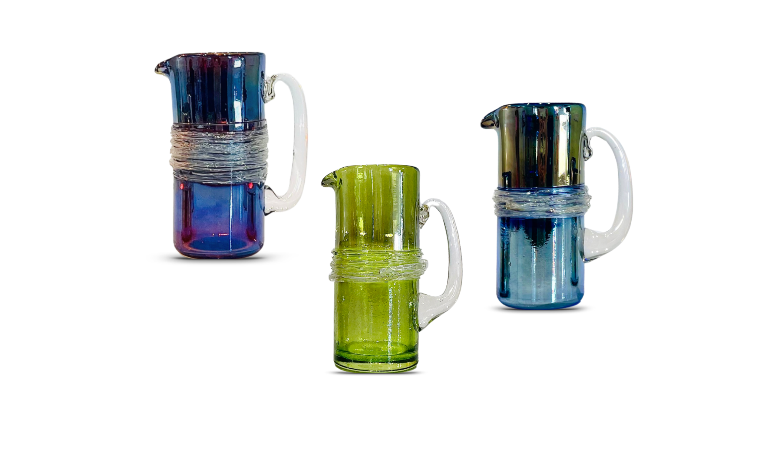 Modern Glass Pitcher Set with Glasses