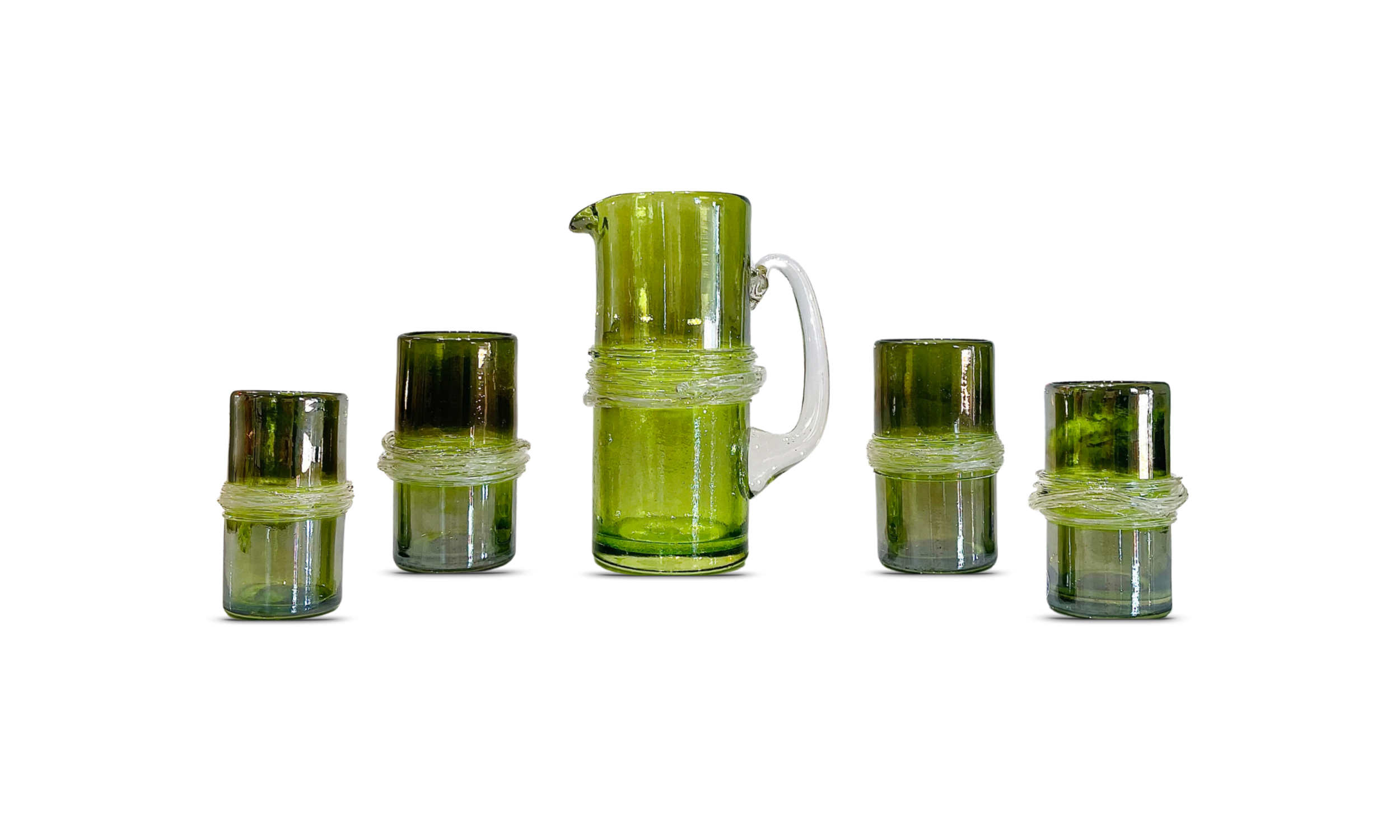Modern Glass Pitcher Set with Glasses