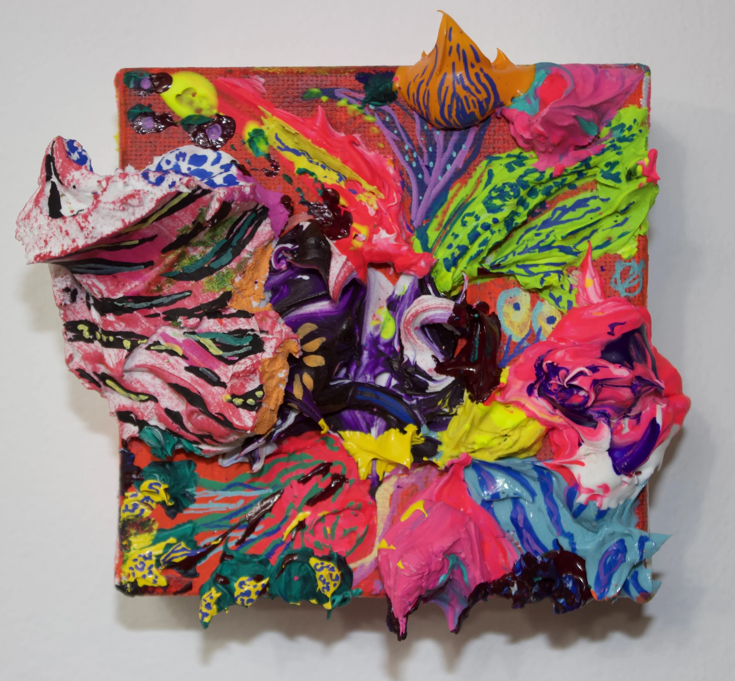 Caroline Stoughton, A Perfect Place, Acrylic on canvas, 5 x 5.5 x 3 in., $250