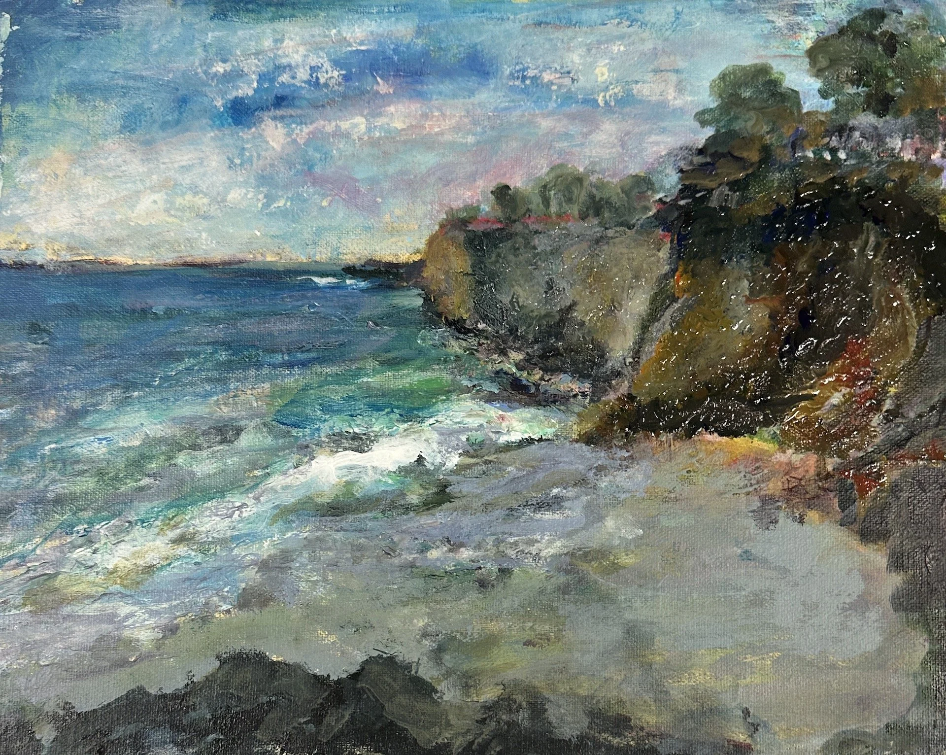 "Paradise Cove 1" by Charissa Smith / 9x12x1 / $375