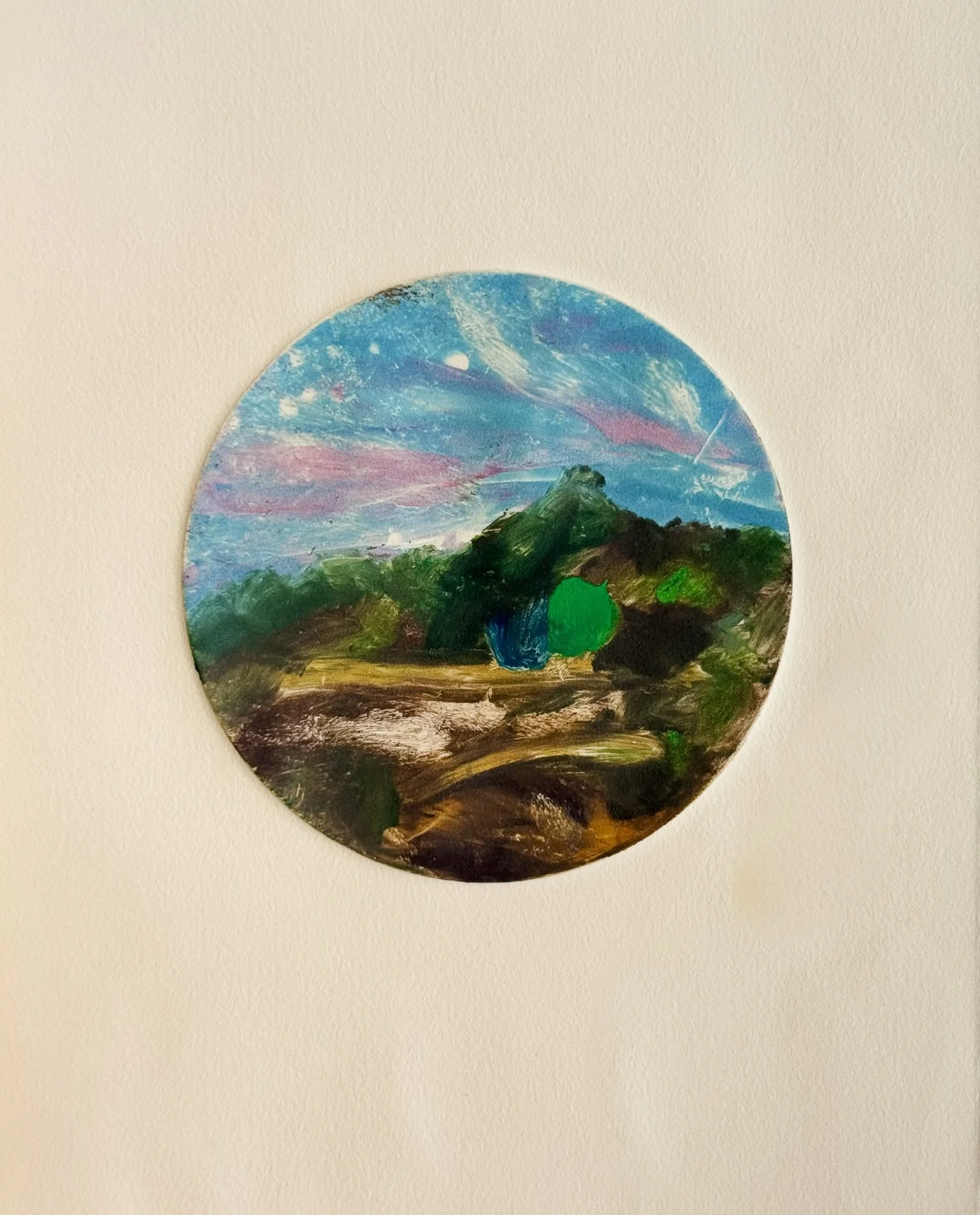 Anna Wingfield, Hidden Tennis Courts, Monotype, 11 1/8  x 9 1/8  x 1.25 in., $450