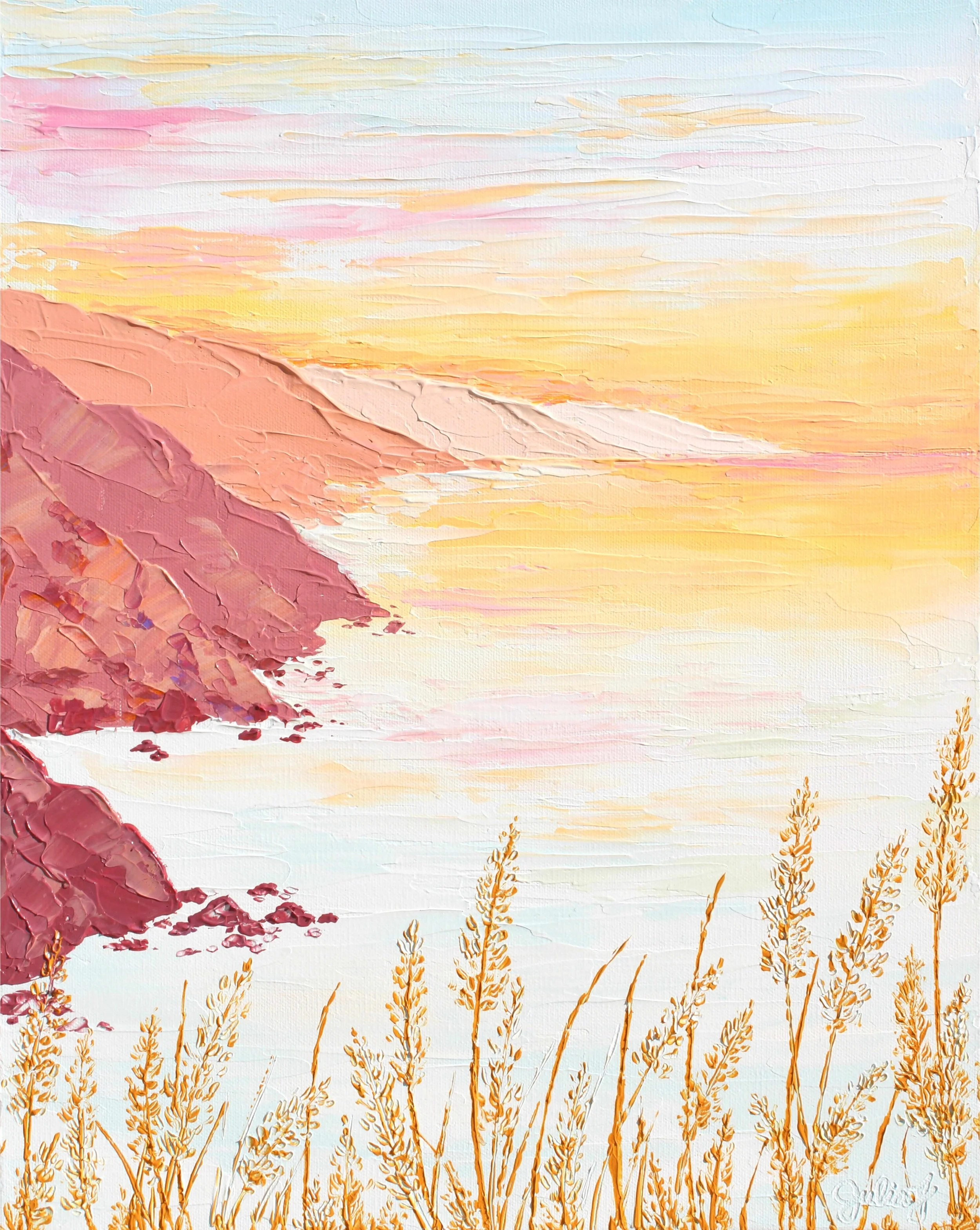 "Evening Glow" by Juju Creates Art / 20" x 16" x 1.5" / $350