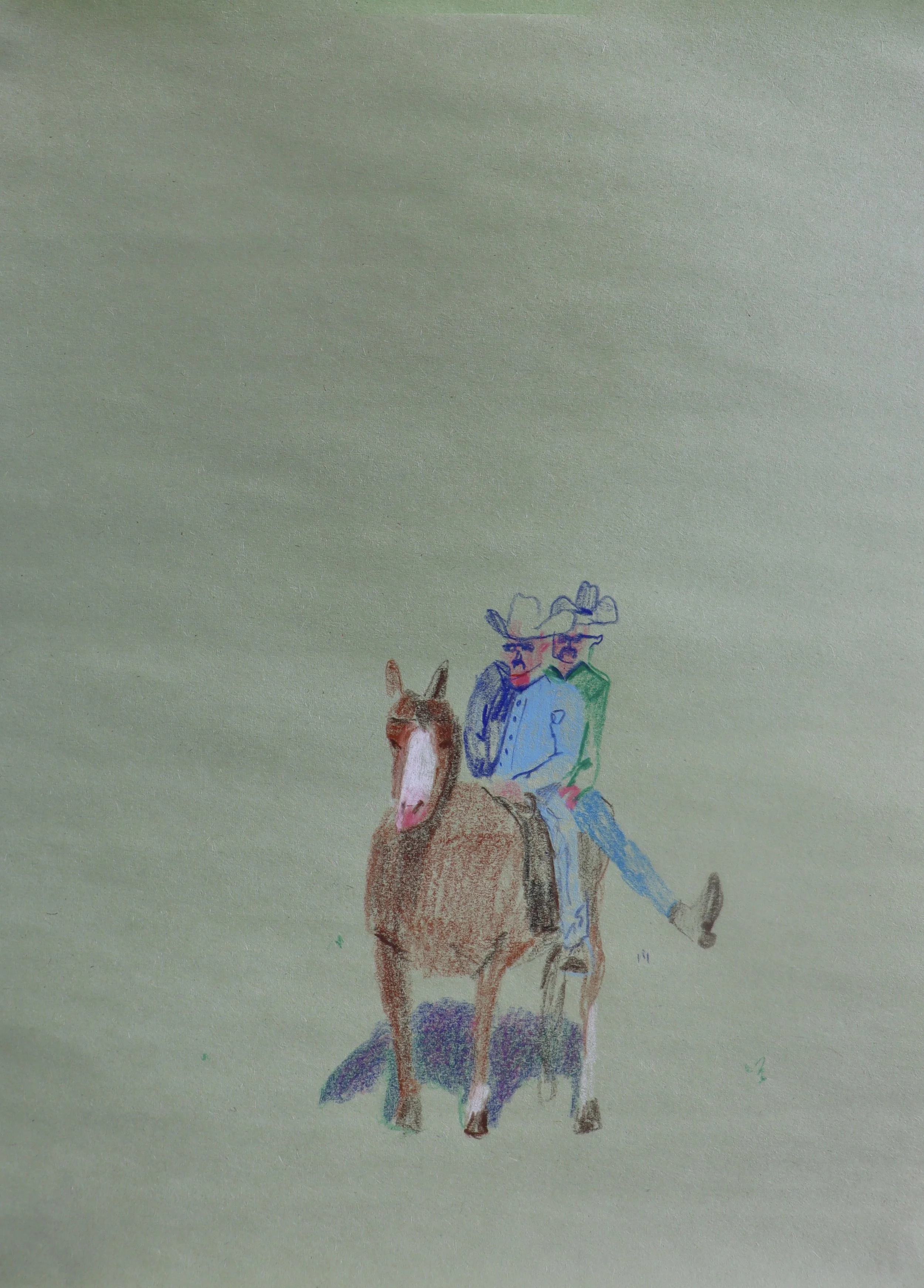 Jessica Wilcox, Horse Trip 1, Colored pencil on paper, 12 x 9 in, $185