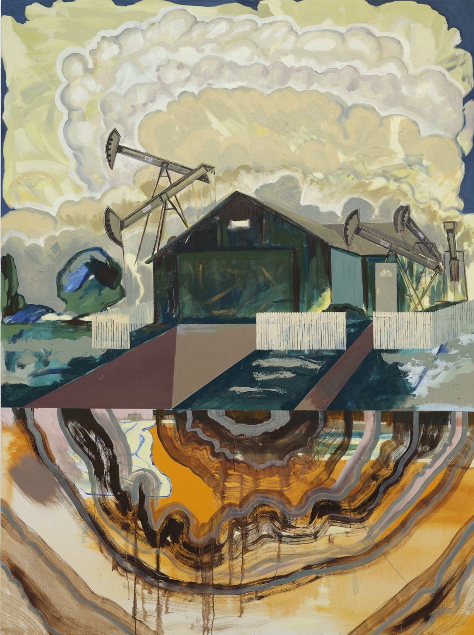 John Dewey, The Ghosts of the Owen's Valley, oil on canvas, 96 x 72 x 2.5", $15,000