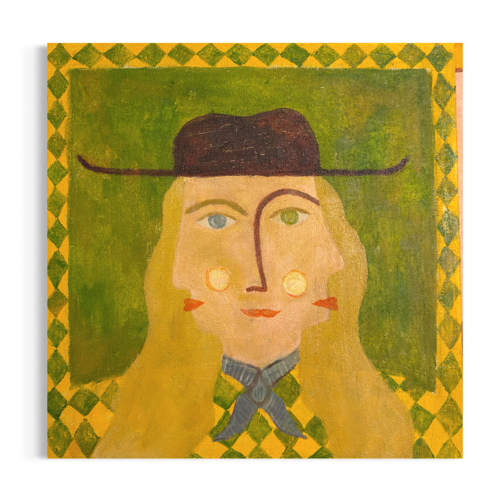 Dero "Bare & Fair on Your Own, With Gumption Coming" 2026, Acrylic, variety of pastels & earth on birch panel, 20 x20  inches, $1400