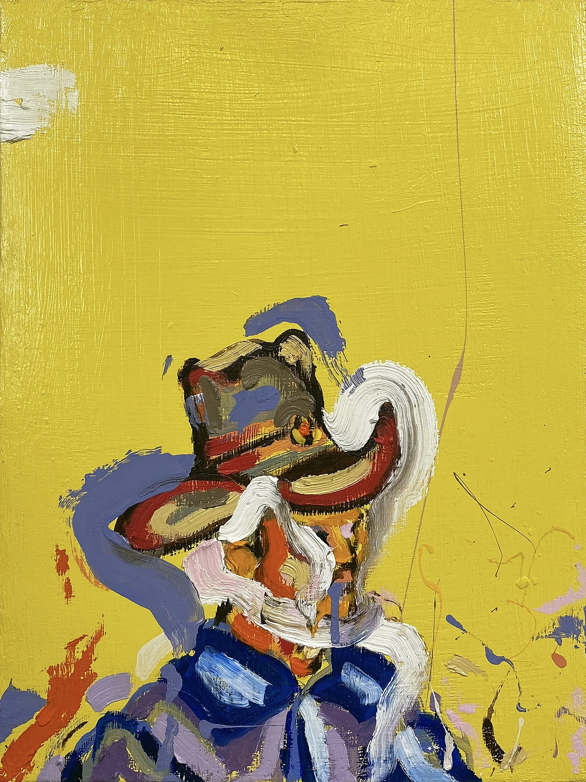 David Phillips, Every River 001, Oil, House Paint, Acrylic, Pencil On Linen, 16”x 12”, $2000