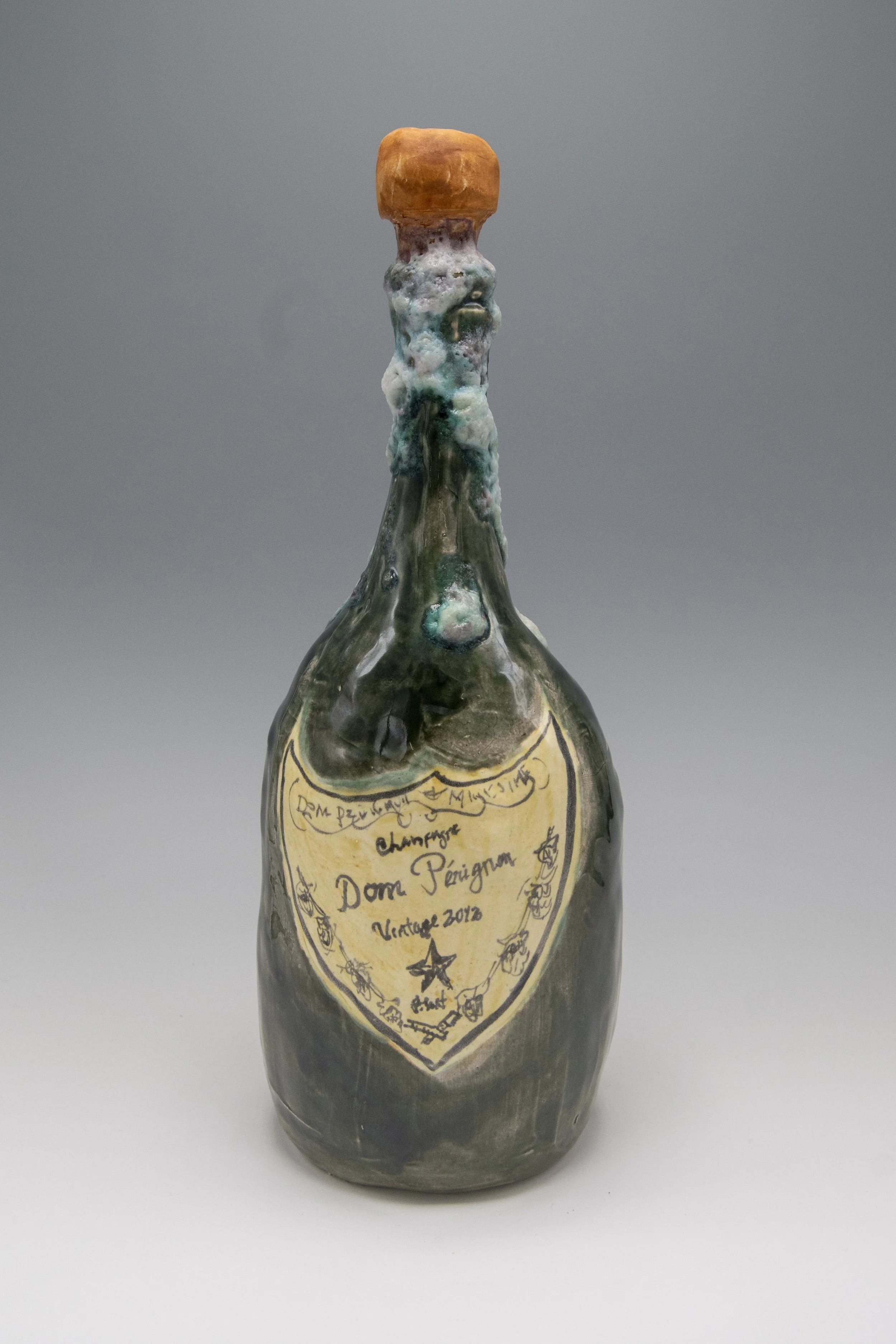 Reniel Del Rosario
Dom Perignon (Corked), Glazed stoneware, 12 x 5 x 5 in. (Sold)