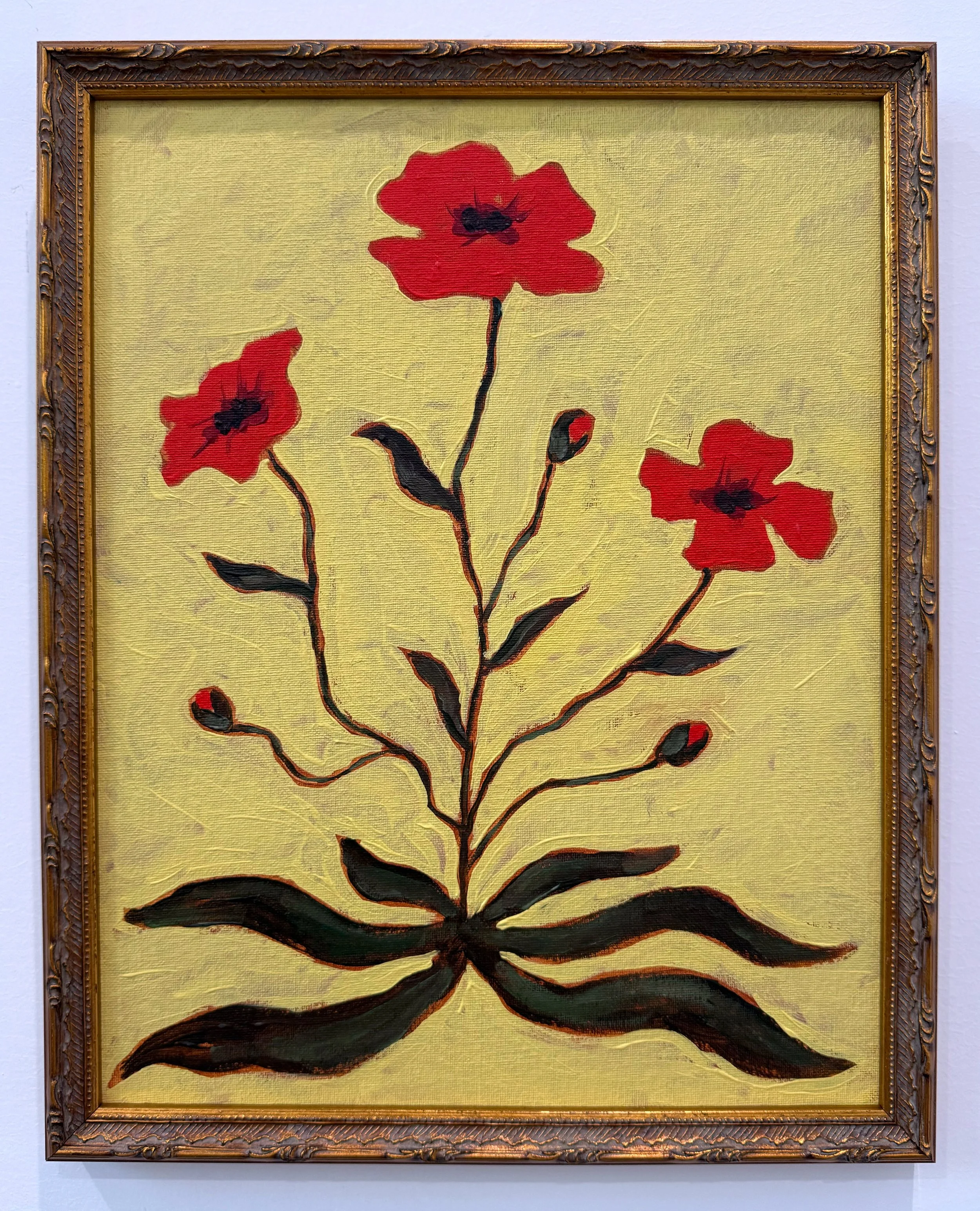 Bad Talents, Poppies, Oil on canvas, 16x12 in., $325