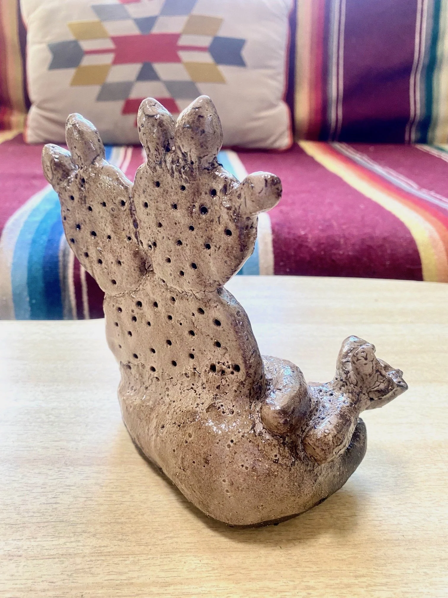 Vega, Blossoming Cactus Heart, Ceramics, 6"x7"x3", $333