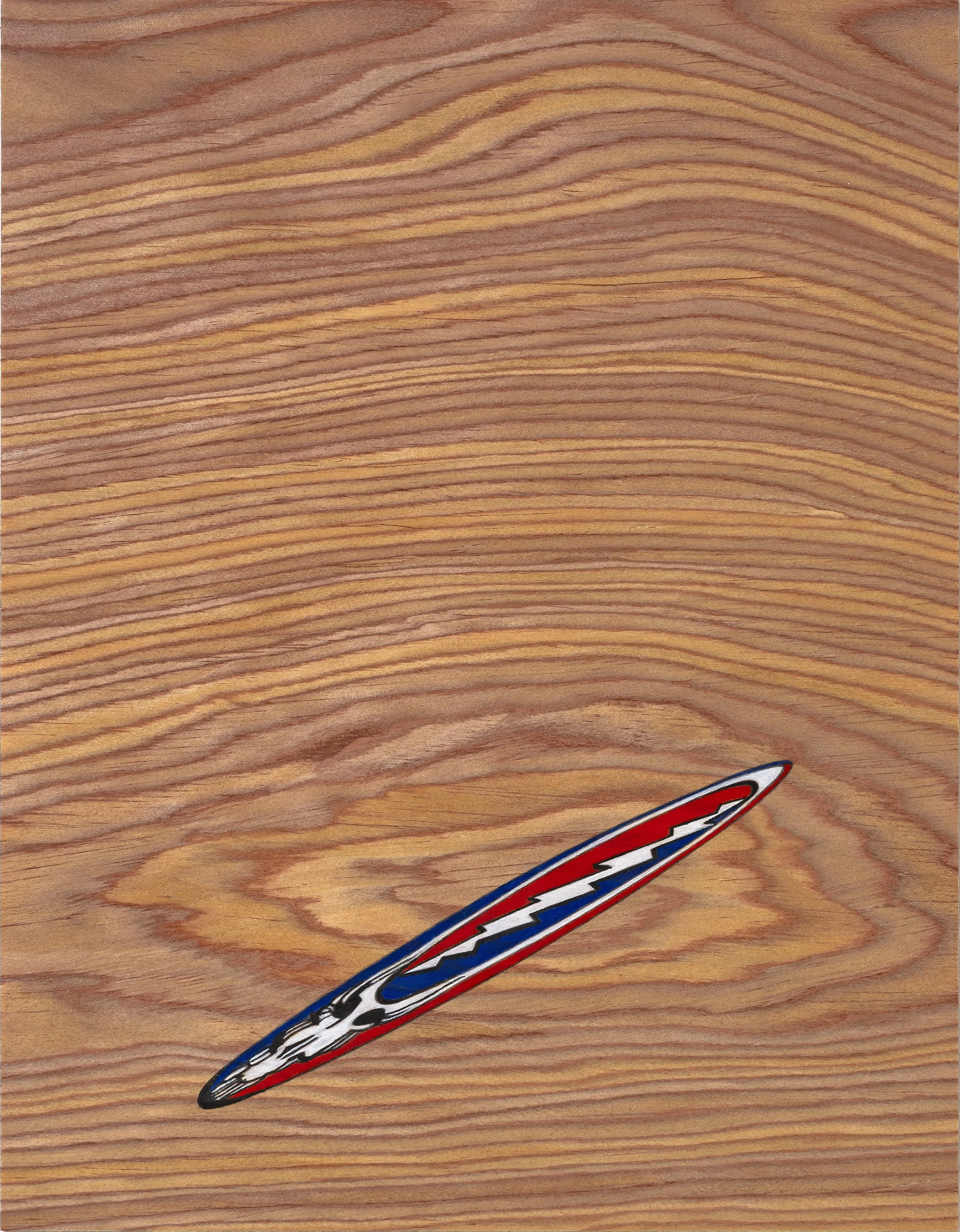 Matthew Carter, The Ambassadors, acrylic and gouache on wood paper, 11in x 8.5in, $800