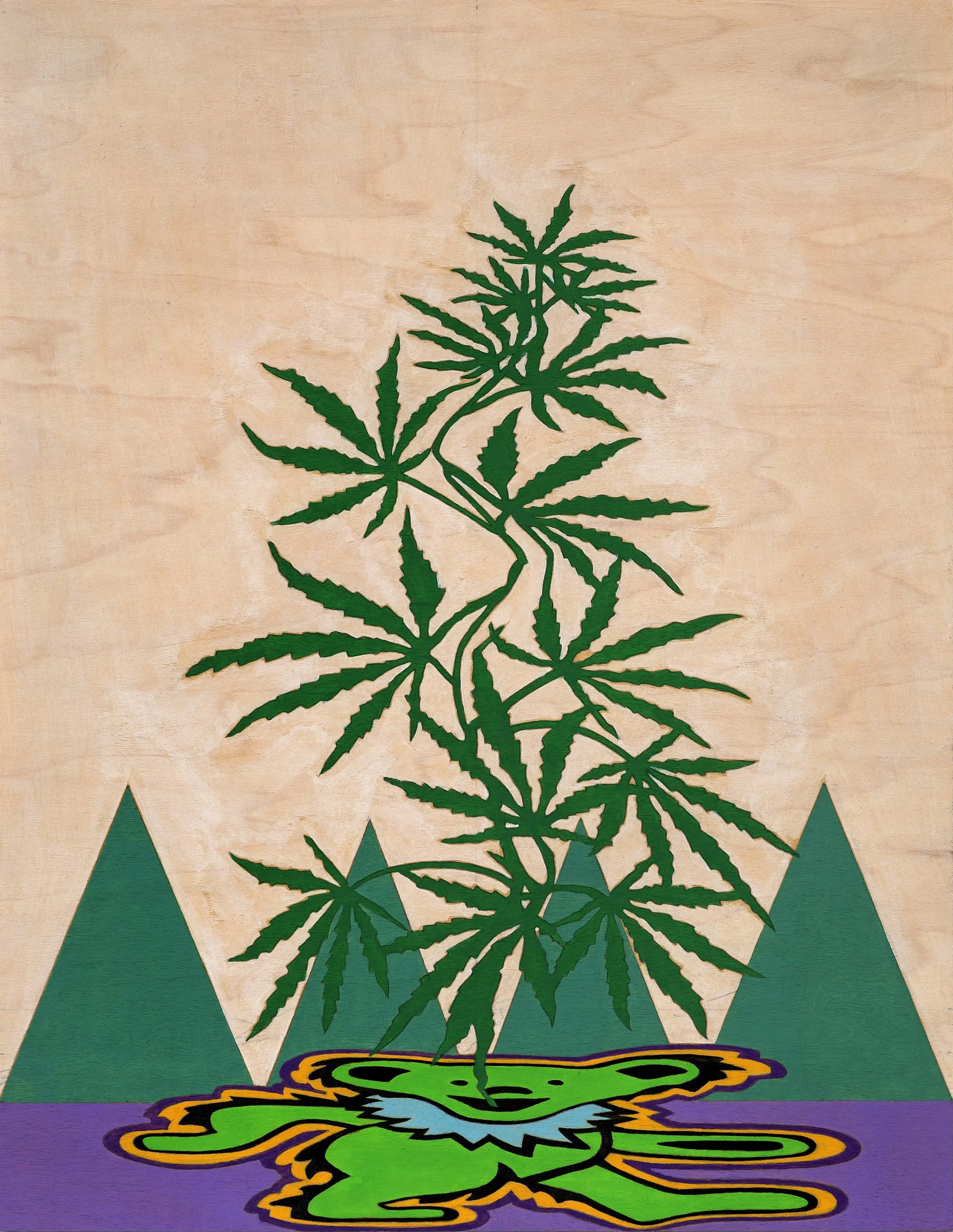 Matthew Carter, Dope Forever, acrylic and gouache on wood paper, 11in x 8.5in, $800