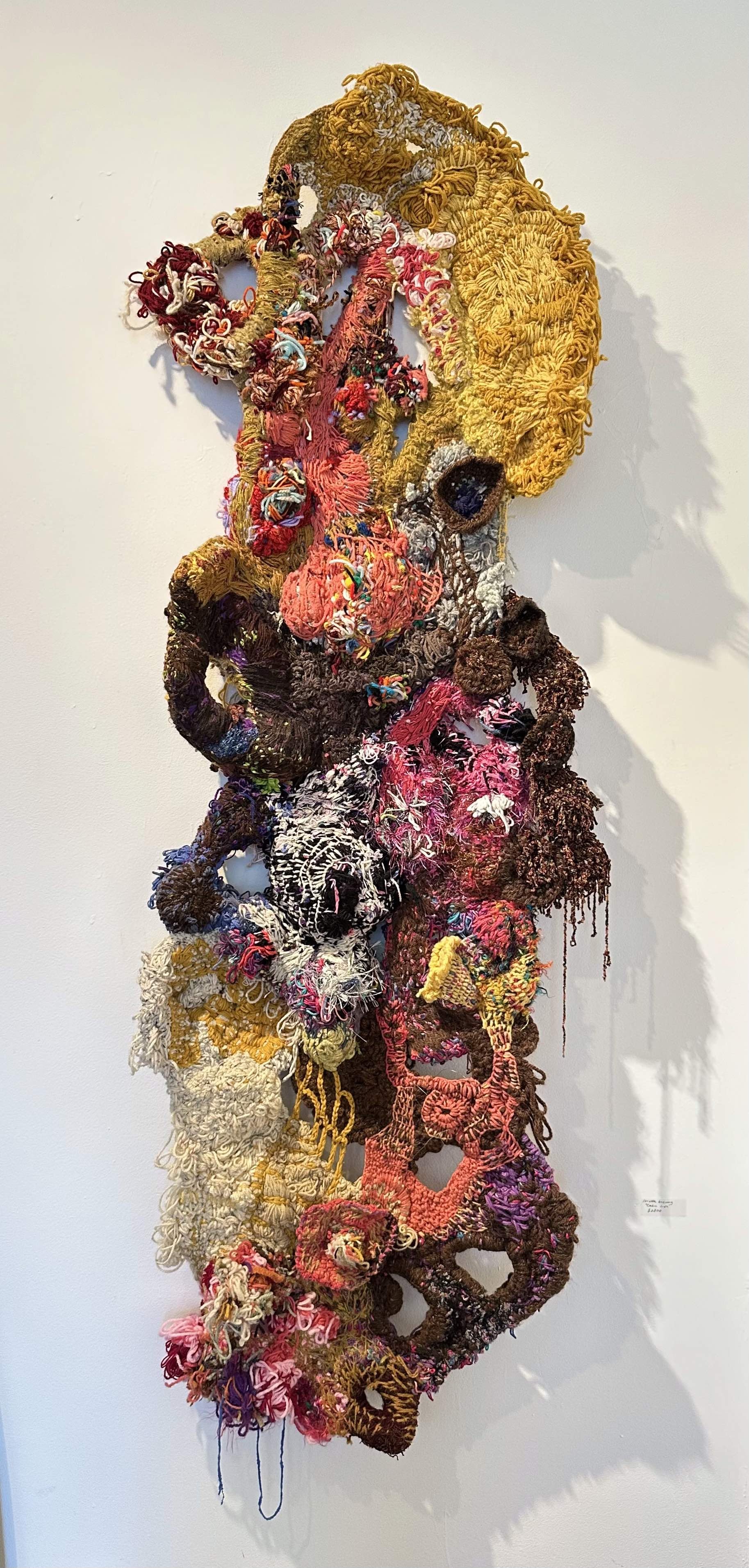 "Cabin Life" by Loretta Bozung / up cycled yarn from numerous road trips from all points of California / $2800
