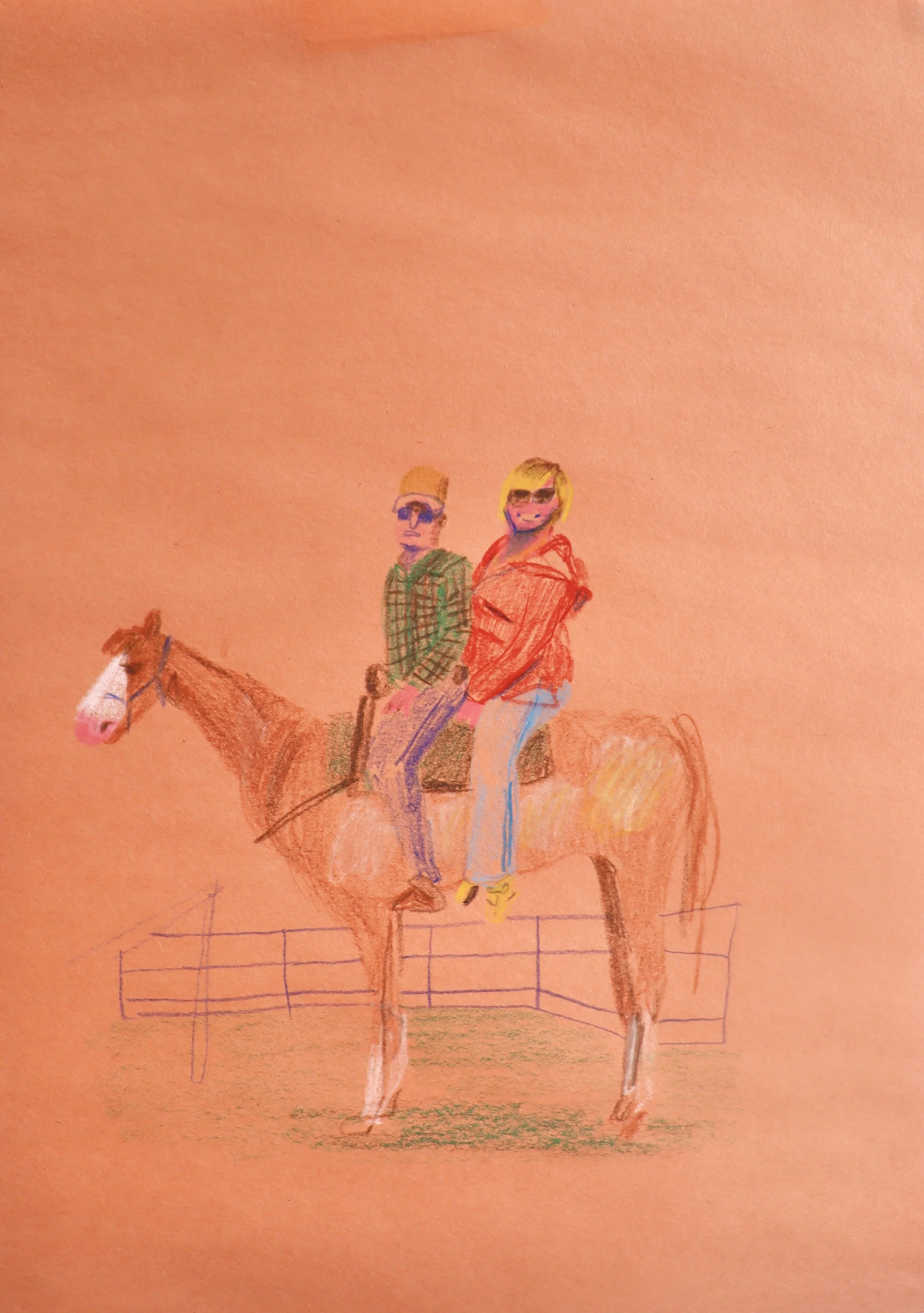 Jessica Wilcox, Horse Trip 2, Colored pencil on paper, 12 x 9 in, $185
