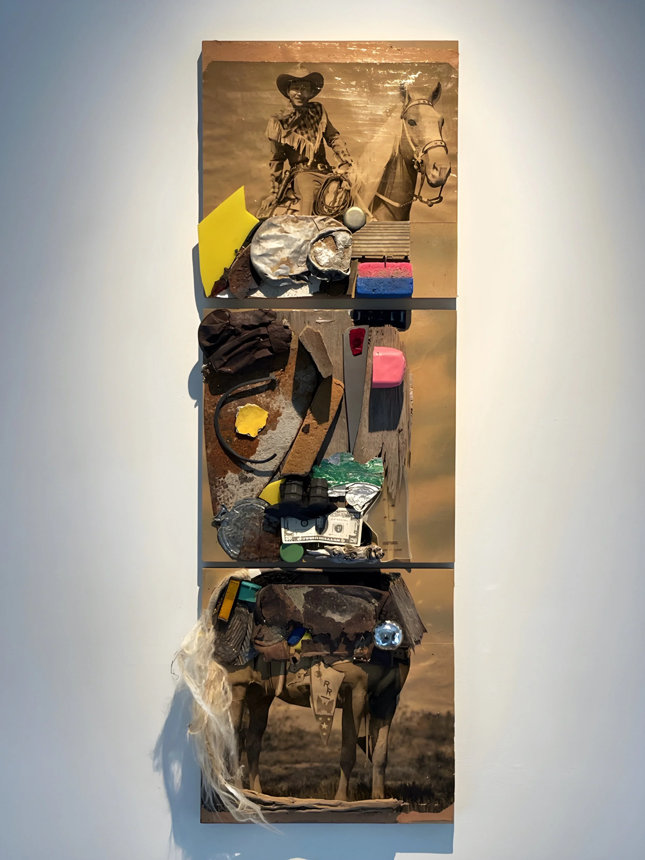 "Watching The New World Die" by The Qwiett /  36”x12”x1”/ $200