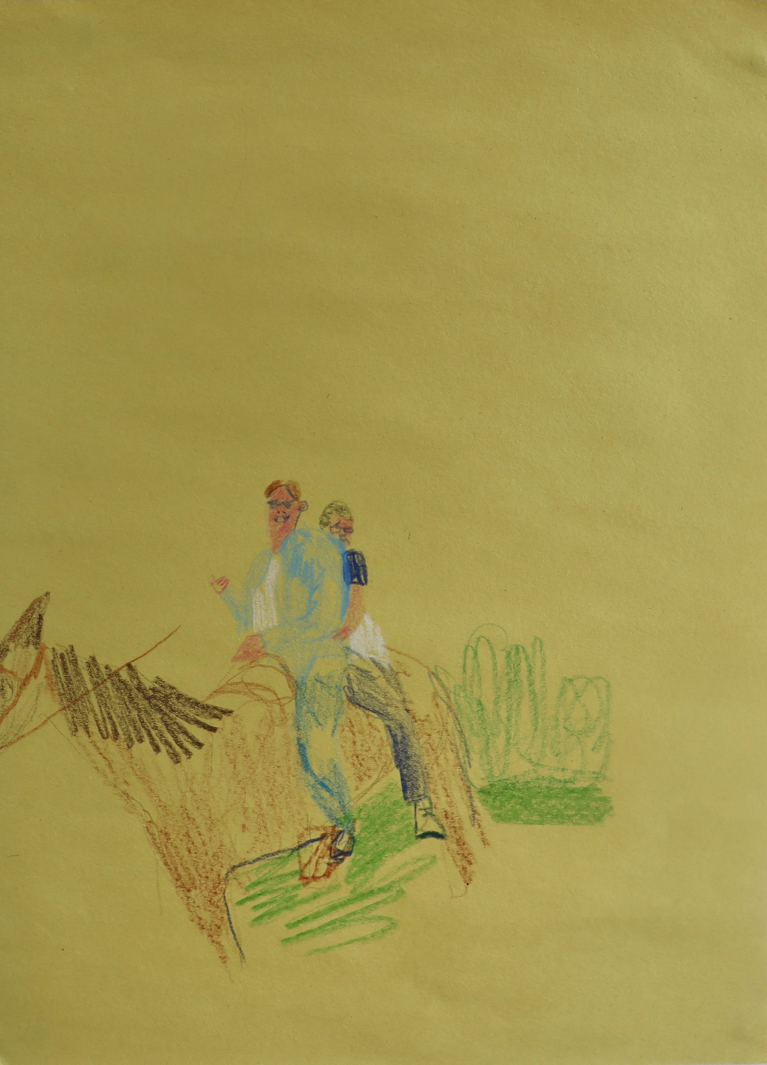 Jessica Wilcox, Horse Trip 3, Colored pencil on paper, 12 x 9 in, $185