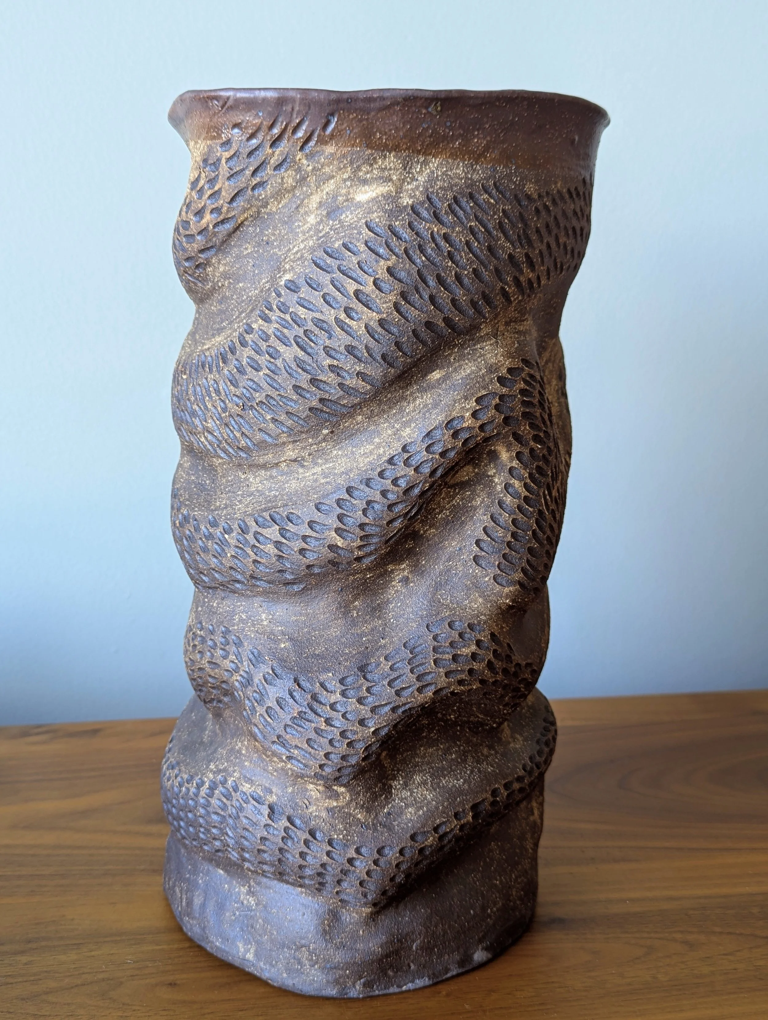 Jill Robinson, The Long Road, stoneware clay, 17 x 5 x 5 in., $300