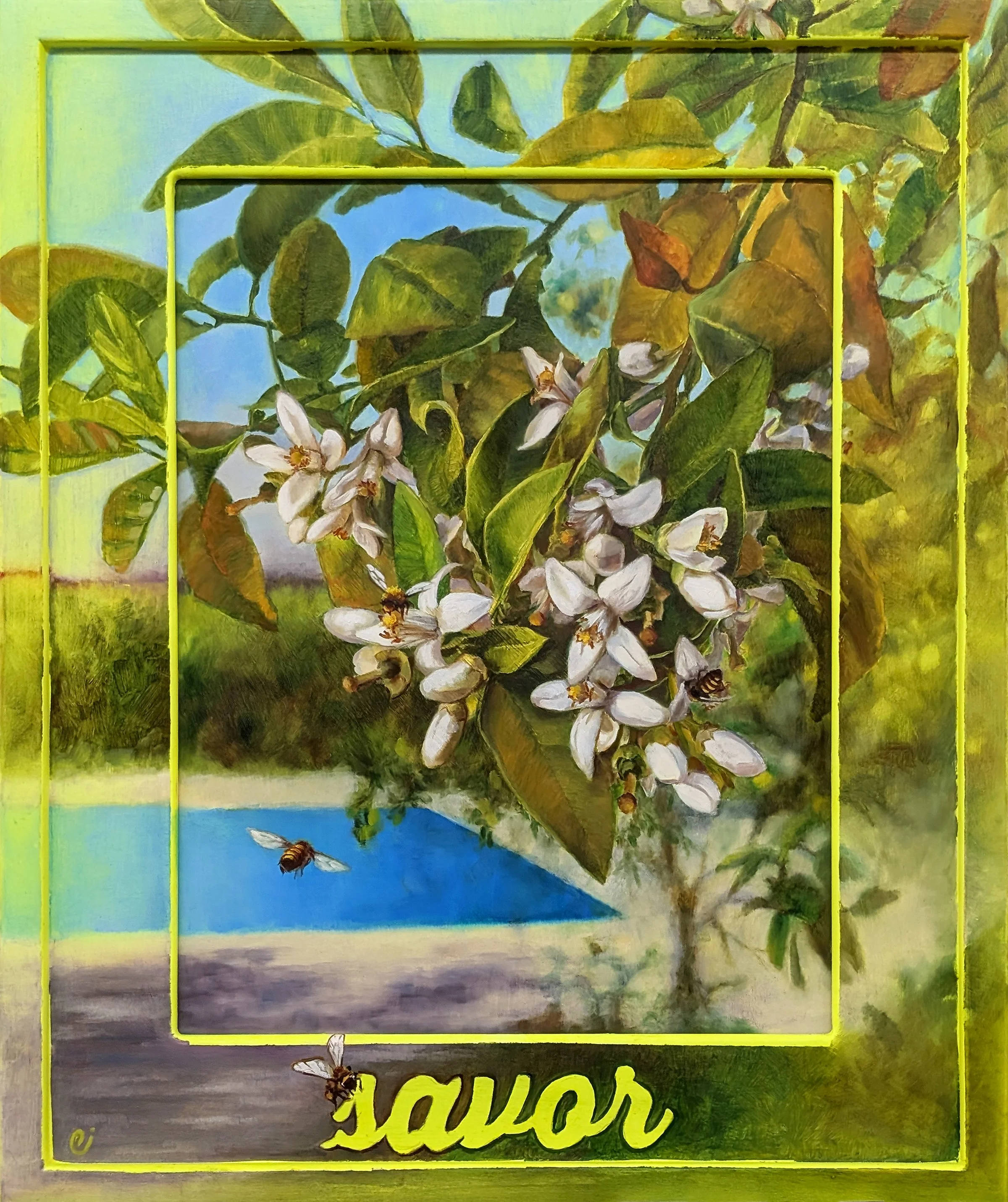 Christine E. White, Savor, 18.75" x 15.75", $1200