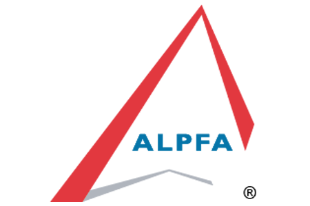 A stylized map showing the United States with a red arrow pointing to the west, a blue arrow pointing east, and a gray area with a black dot.