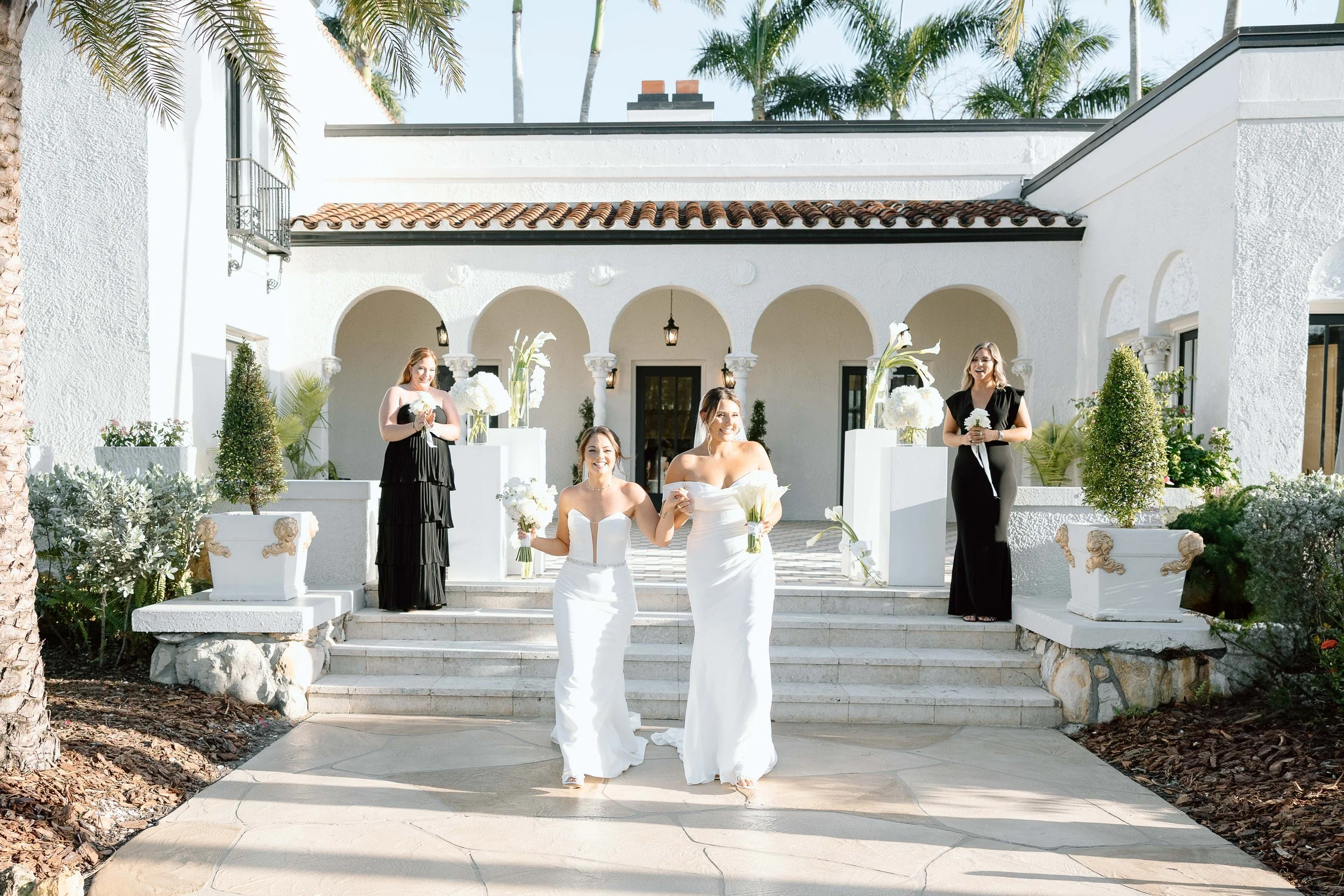 Same sex couple wedding ceremony at the Alderman House by Mizner Fort Myers wedding photographer