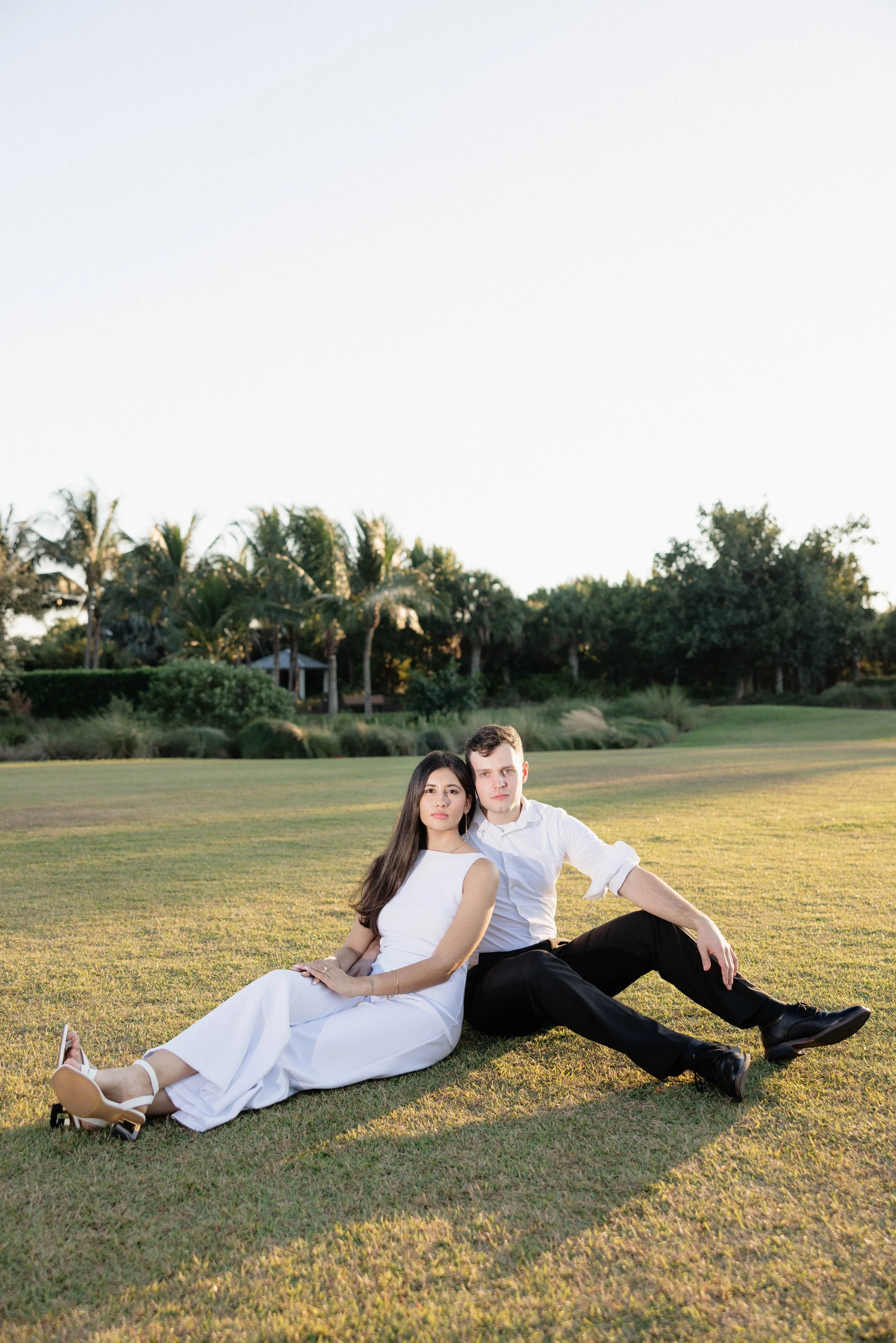 Engagement session portrait by Naples engagement photographer