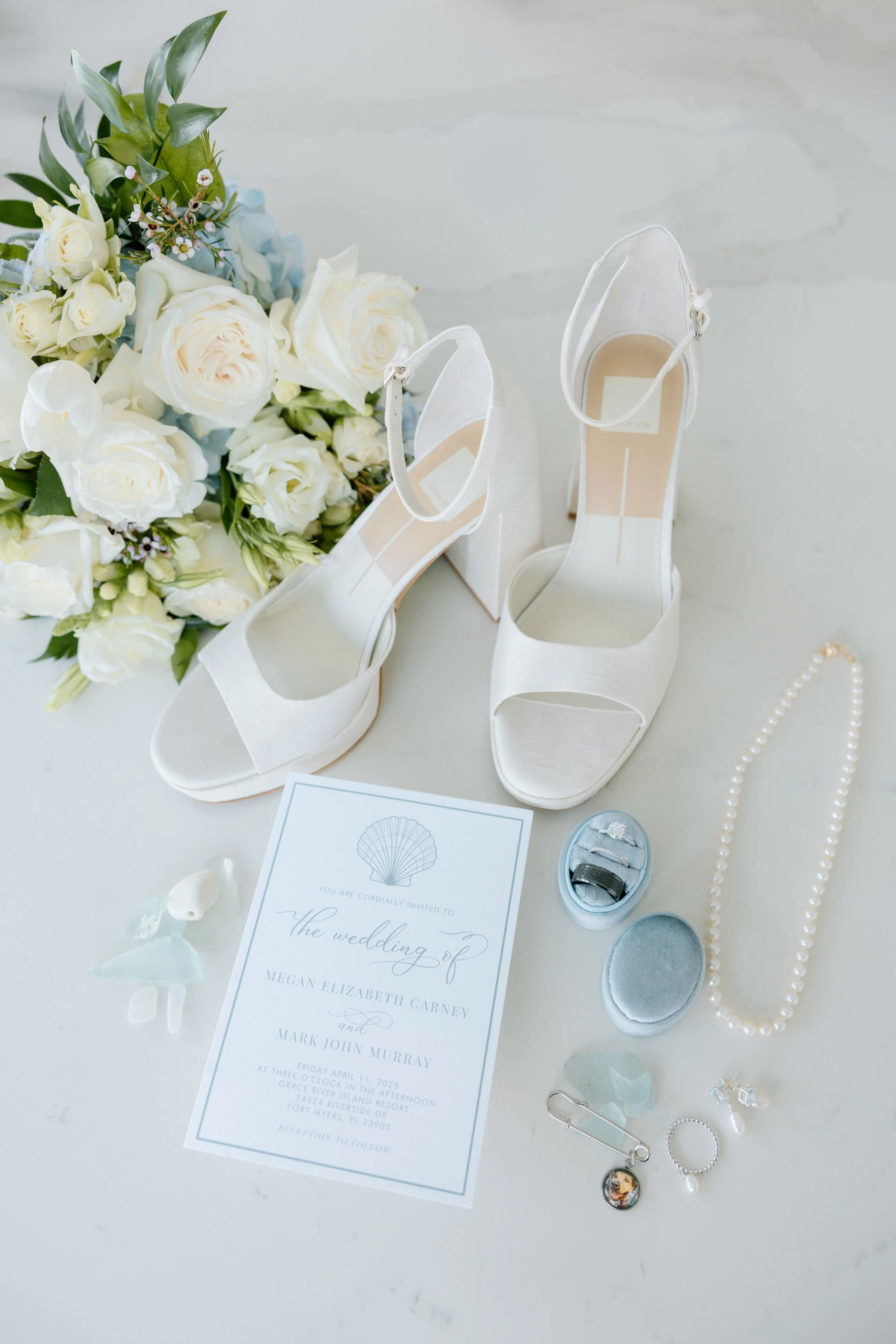 Wedding details at Grace River Island Resort by wedding photographer Fort Myers
