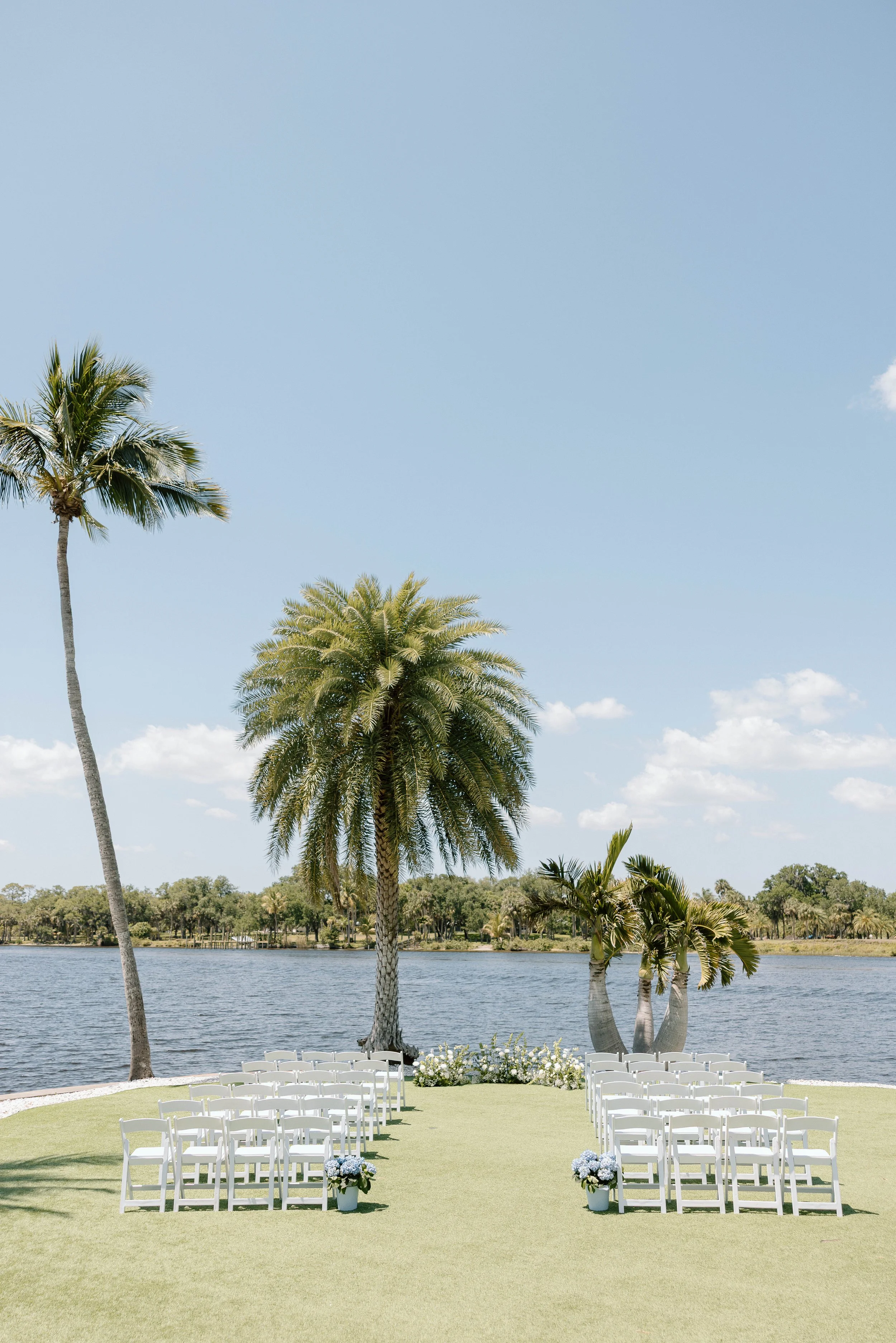 Wedding ceremony at Grace River Island Resort by Fort Myers wedding photographer