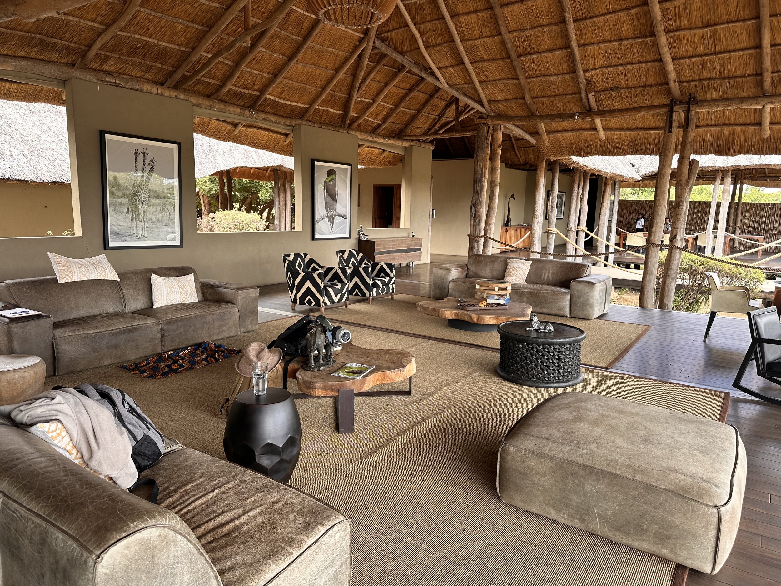 Lounge area at Chinkunto Safari Lodge